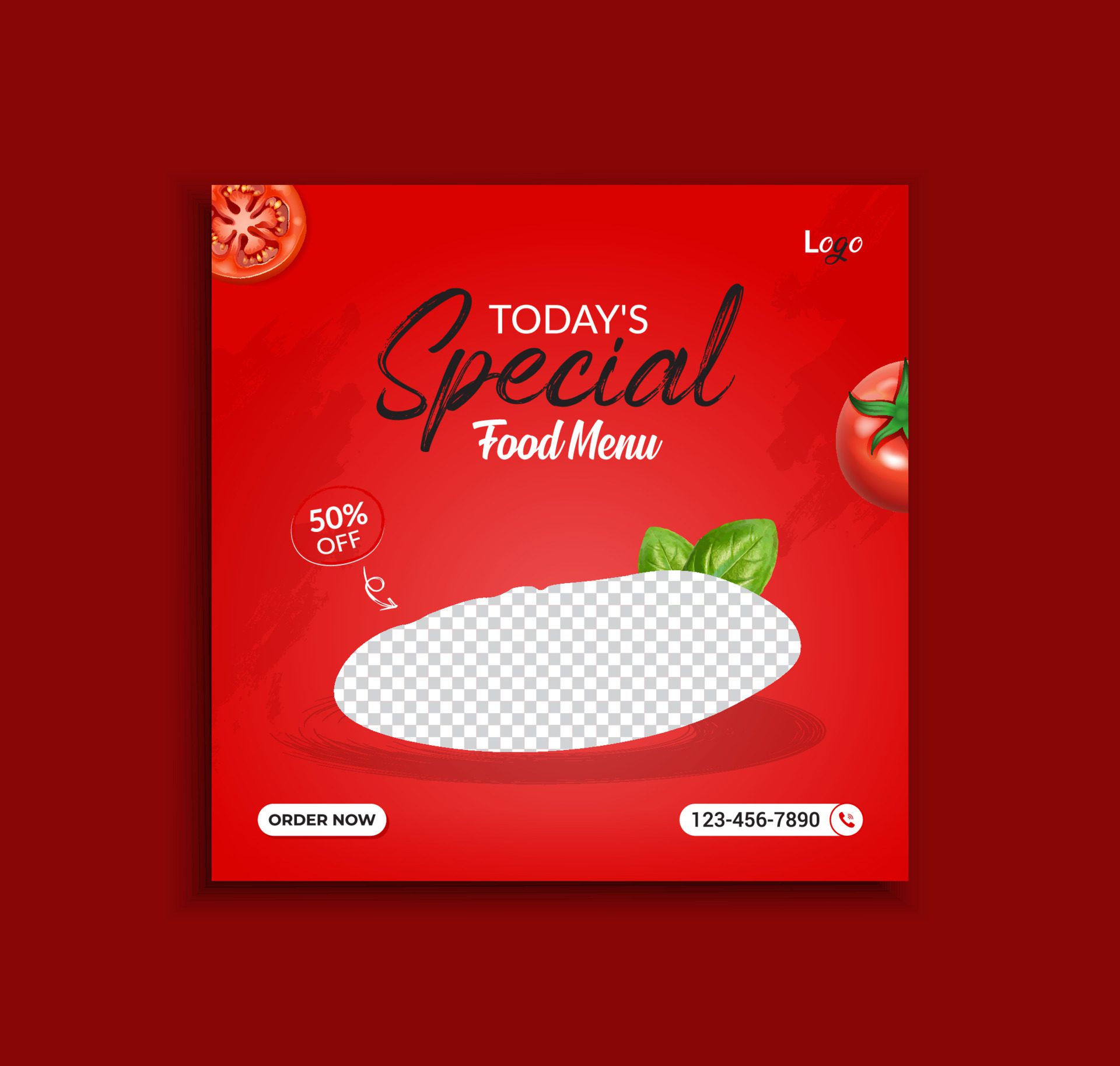 Special food social media post and banner template design Free Vector