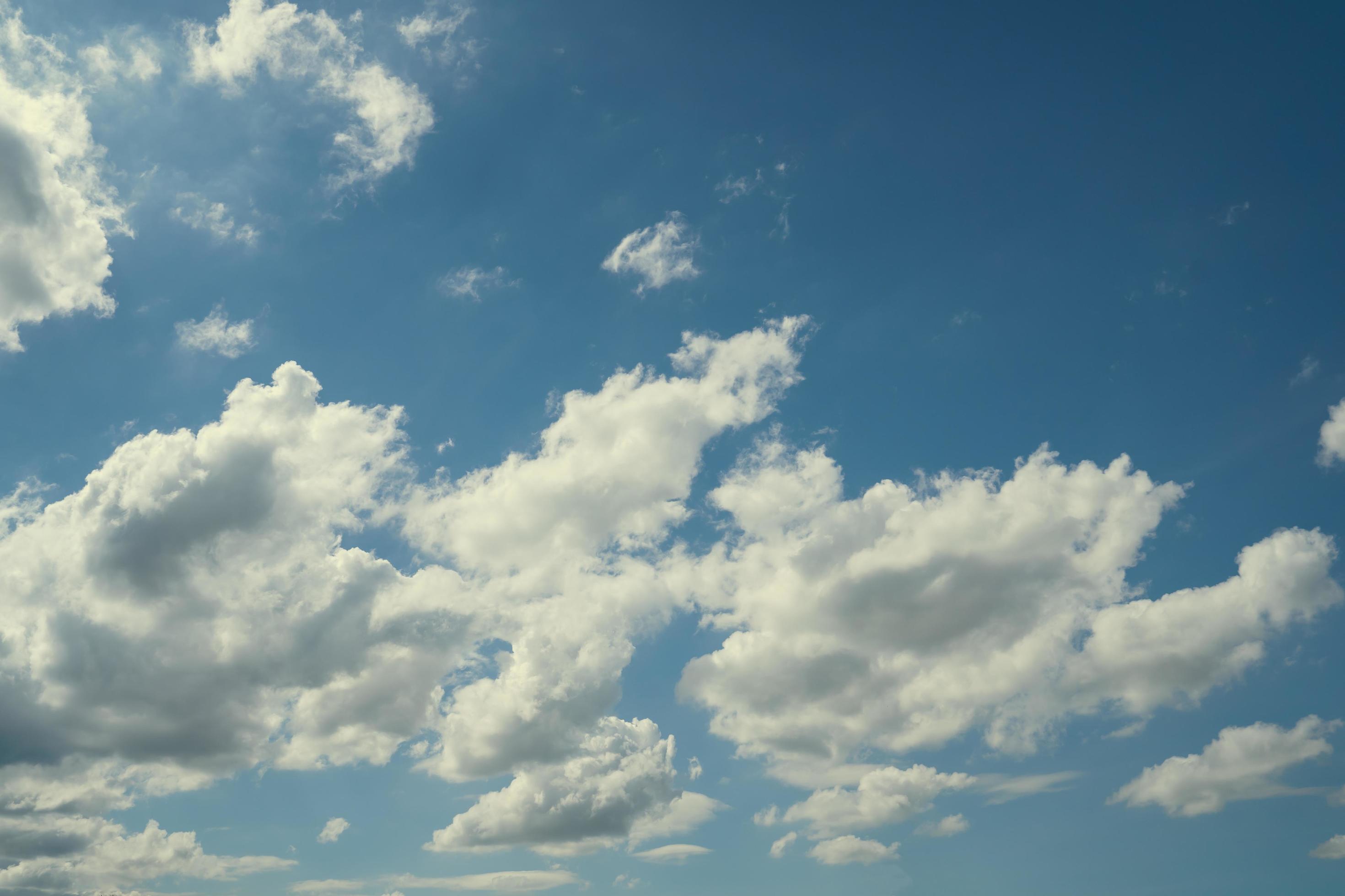 Beautiful blue sky and clouds natural background. Stock Free