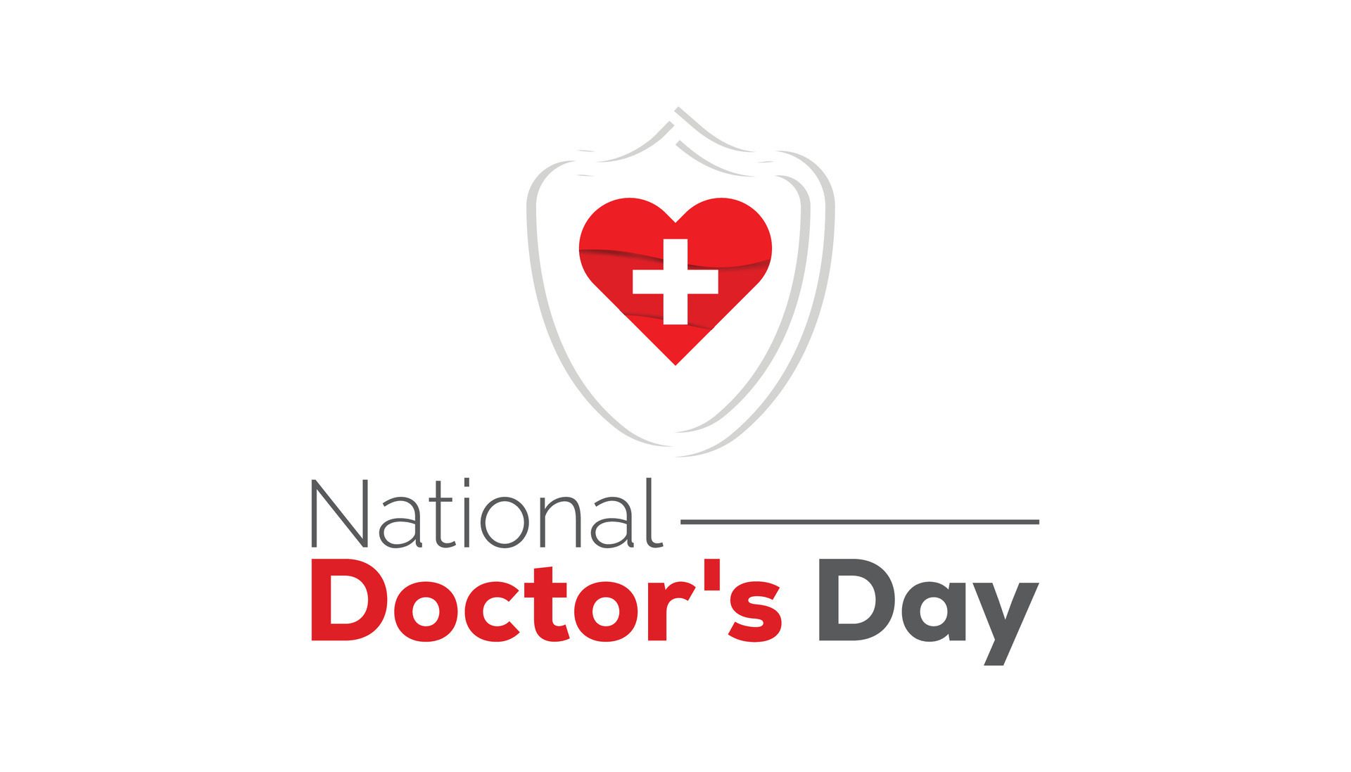 National Doctors’ Day observed every year in July. Template for background, banner, card, poster with text inscription. Free Vector