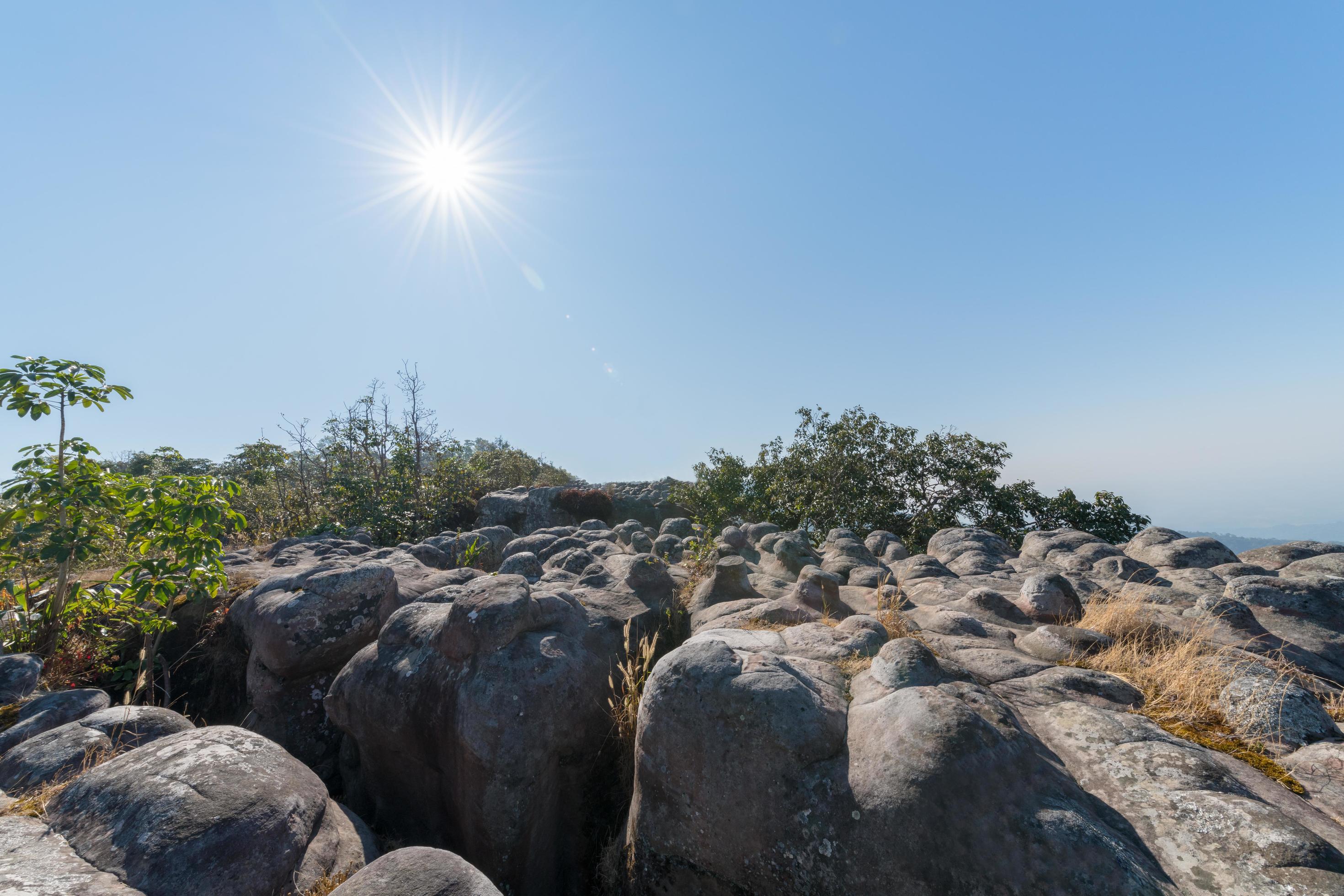 view point at Lan Hin Poom at Phu Hin Rong Kla National Park Stock Free