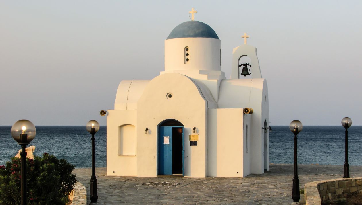 Agios nikolaos church paralimni Stock Free