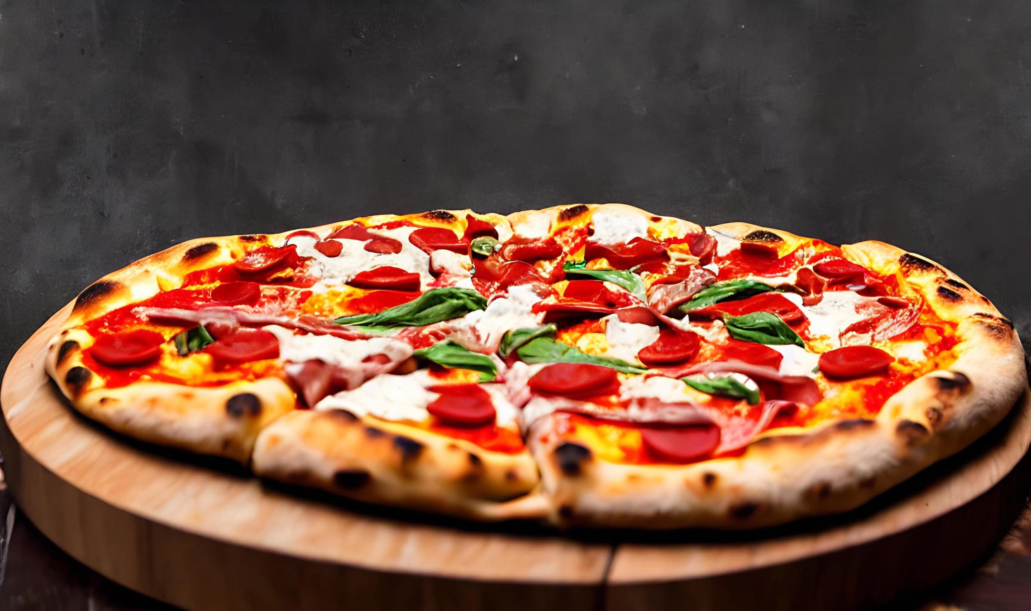 Pizza. Traditional Italian cuisine fast food. Stock Free