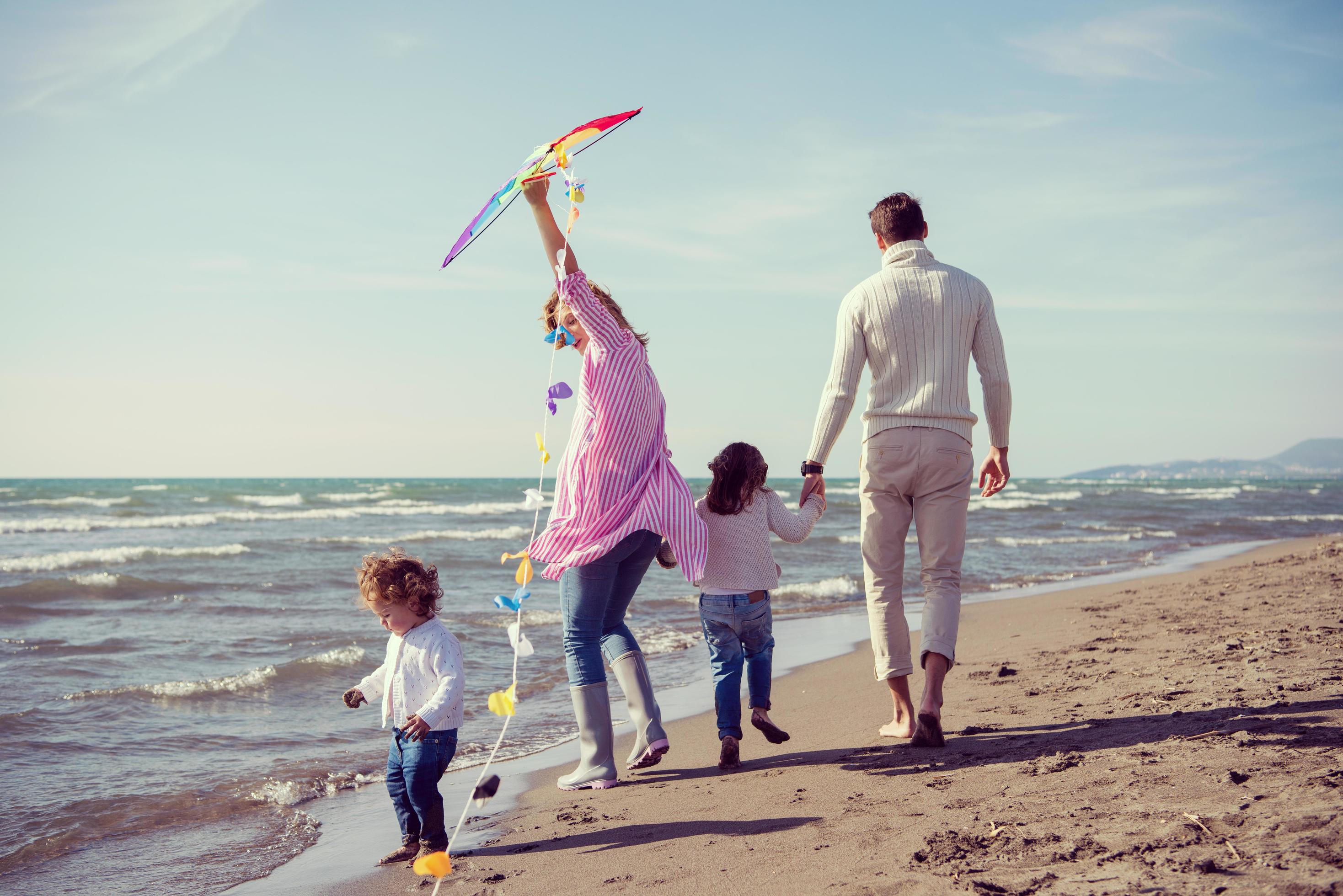 happy family enjoying vecation during autumn day Stock Free