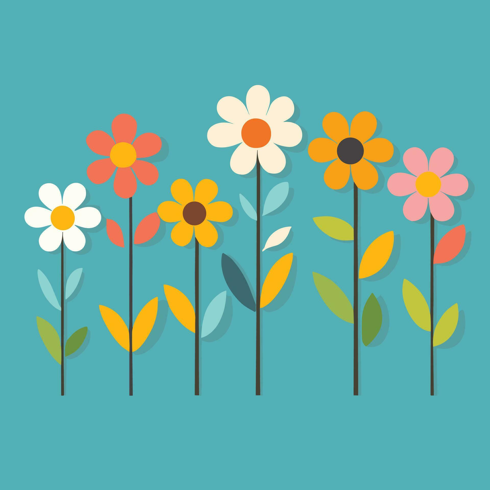 Flower sticker collection Stock Free