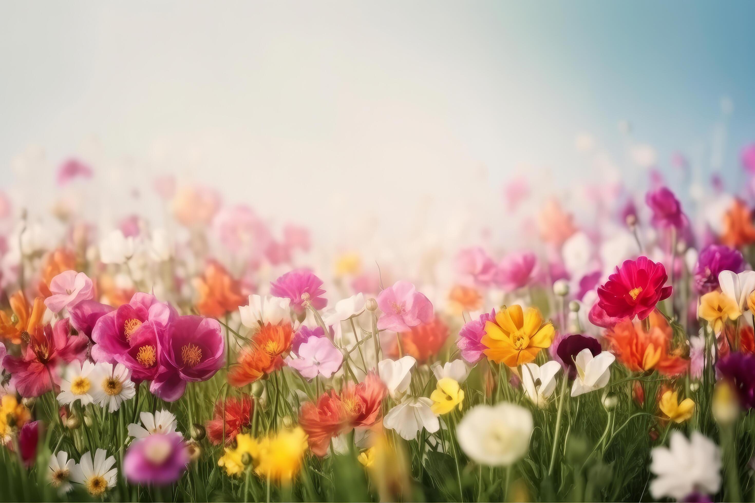 Summer background with flowers Illustration Stock Free