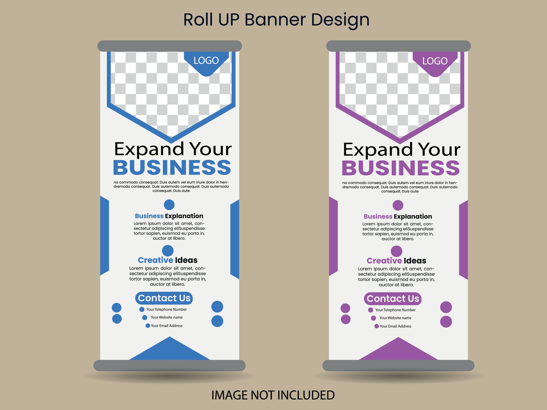 Corporate Business Rollup Banner Design Free Vector