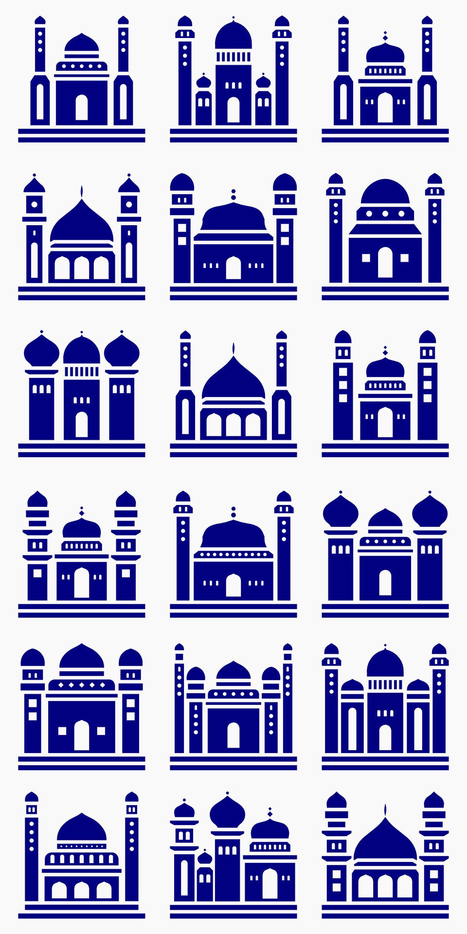 Mosque muslim pattern for decoration, background, panel, and cnc cutting Free Vector