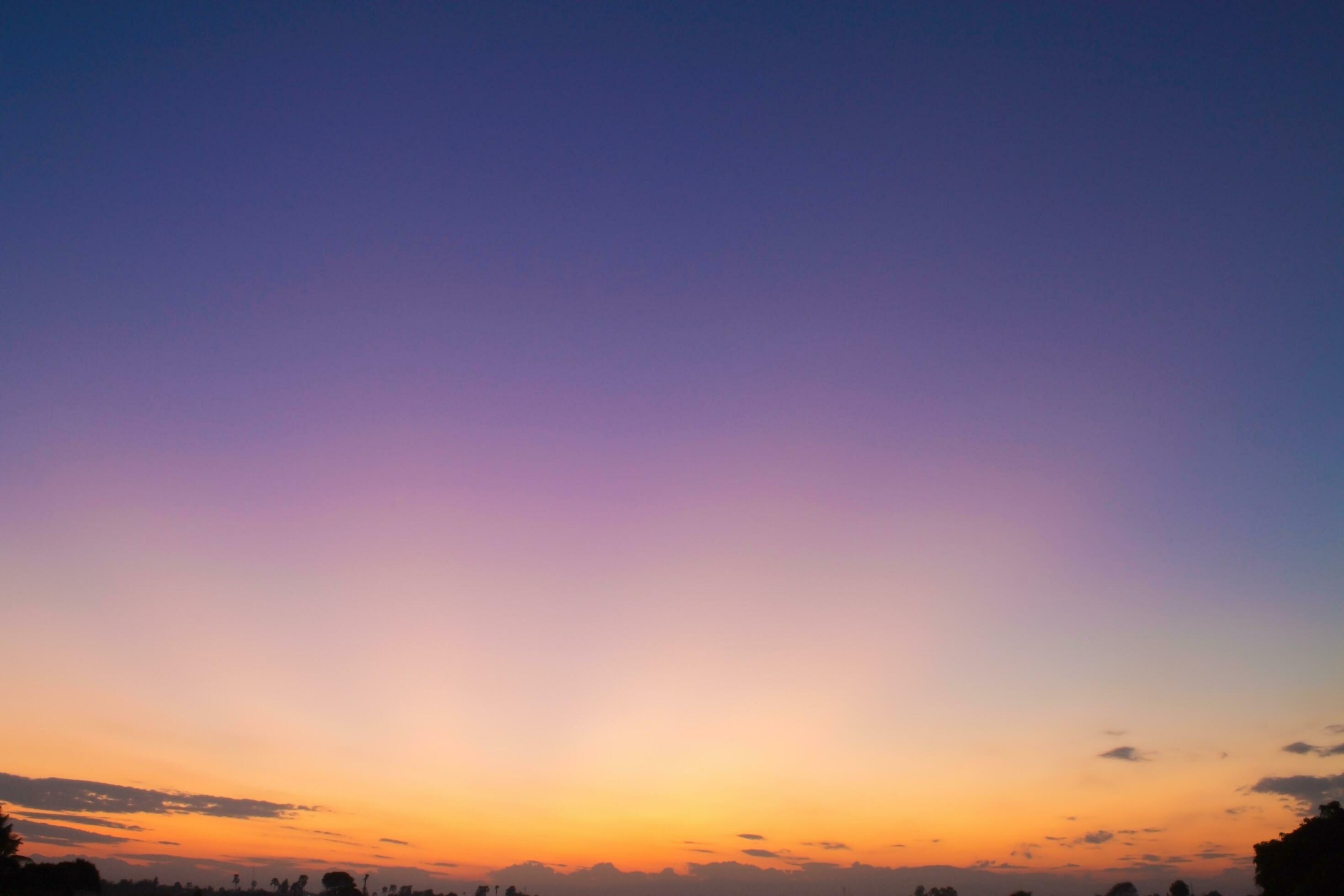 Twilight sky with cloud and colorful sunset nature abstract background Stock Free