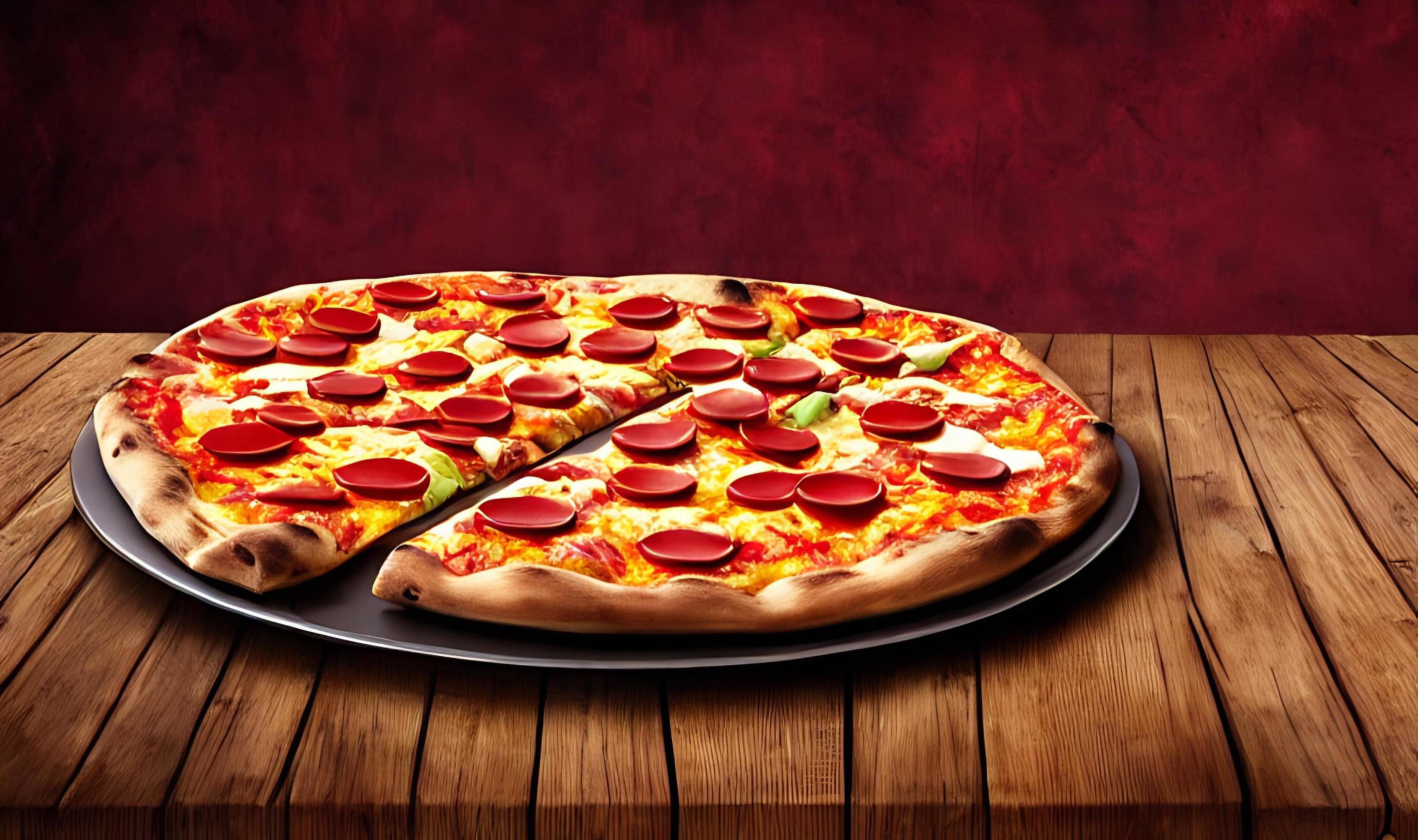 Pizza. Traditional Italian cuisine fast food. Stock Free