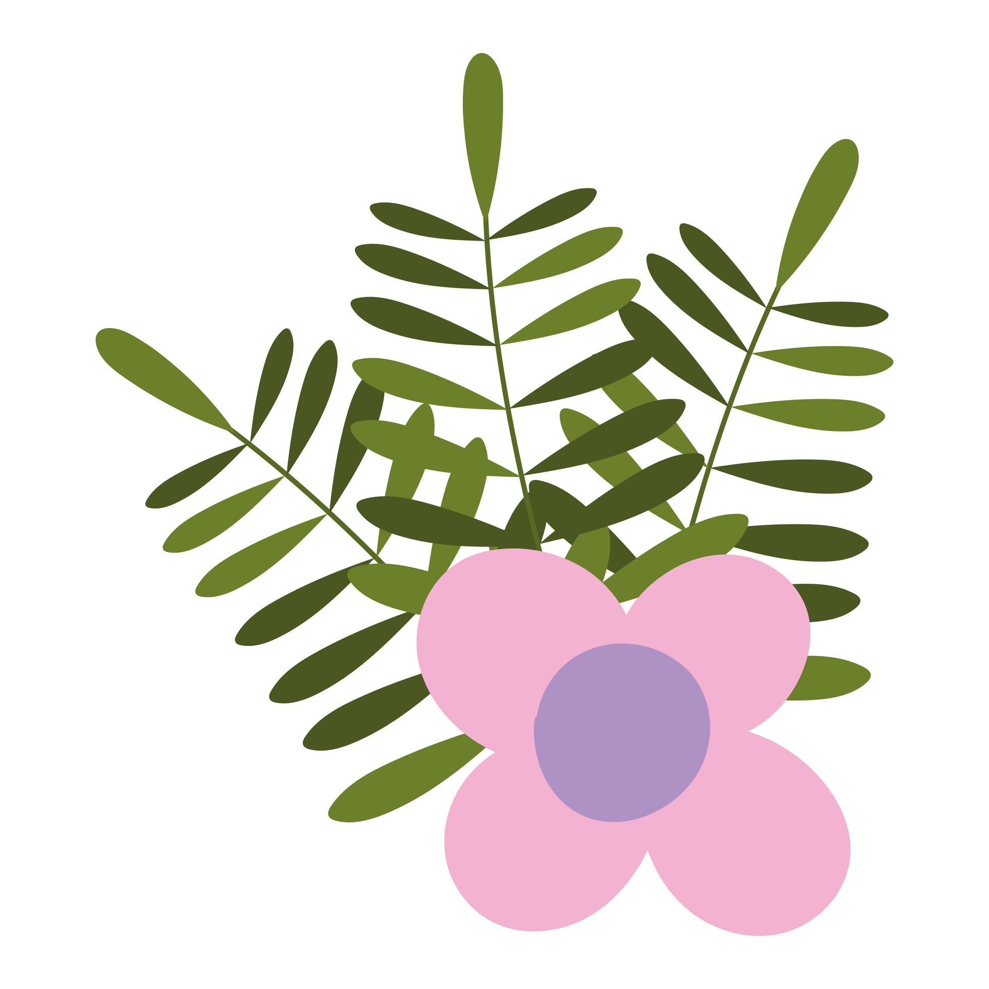 gardening, flower leaves foliage isolated icon style Stock Free