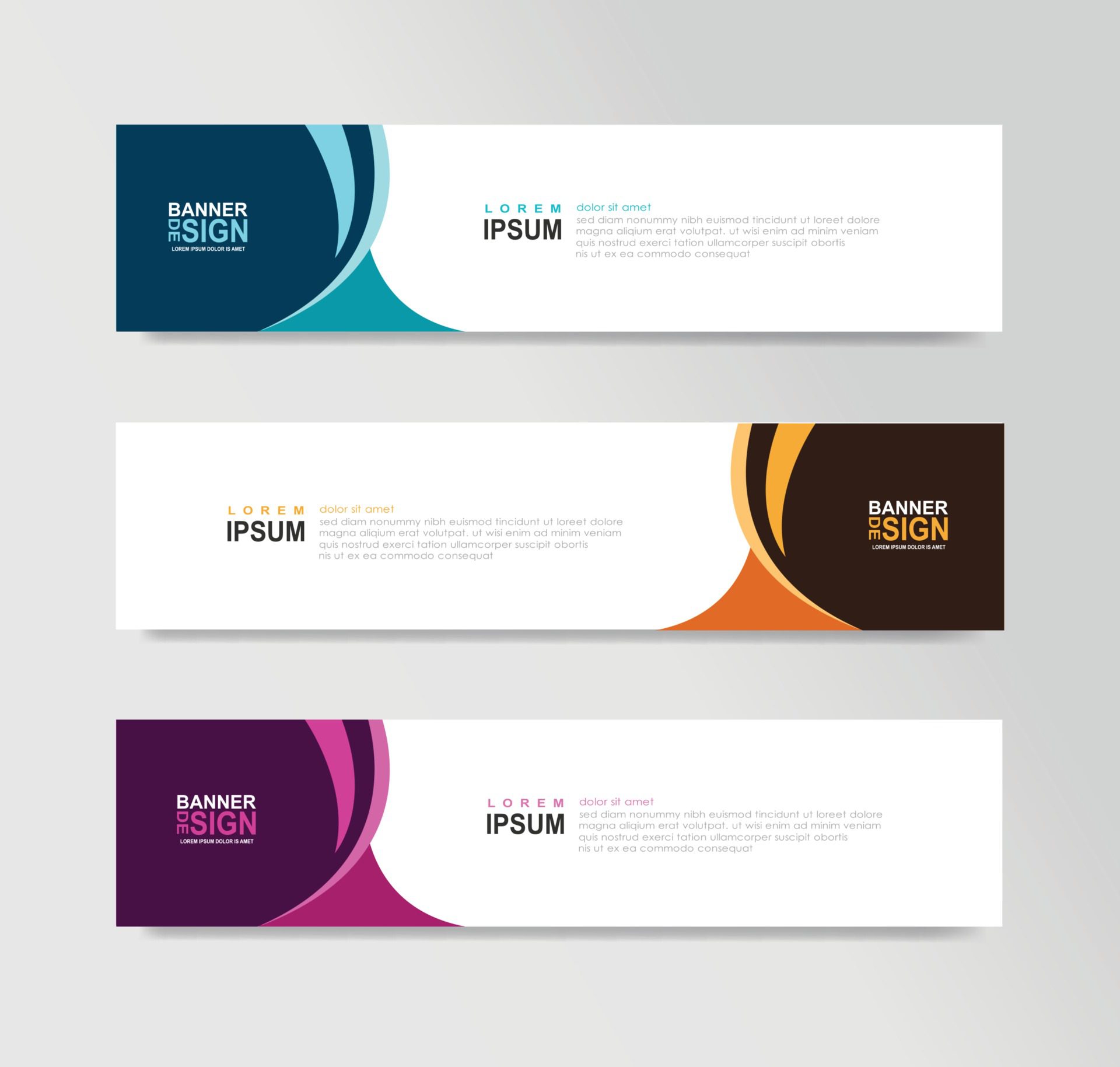 Vector Abstract Banner Design Web Template Free Vector