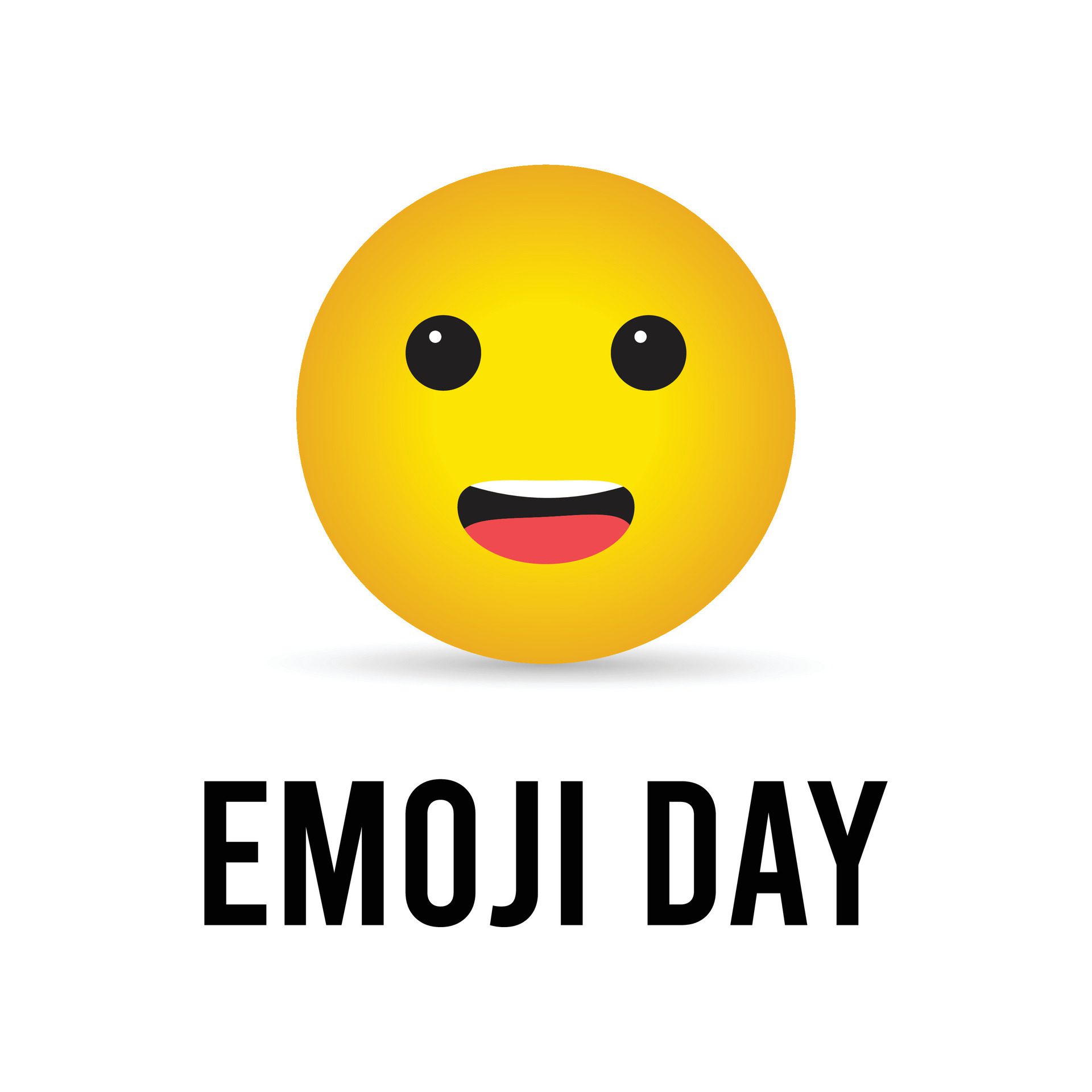 World Emoji Day observed every year in July. Template for background, banner, card, poster with text inscription. Free Vector