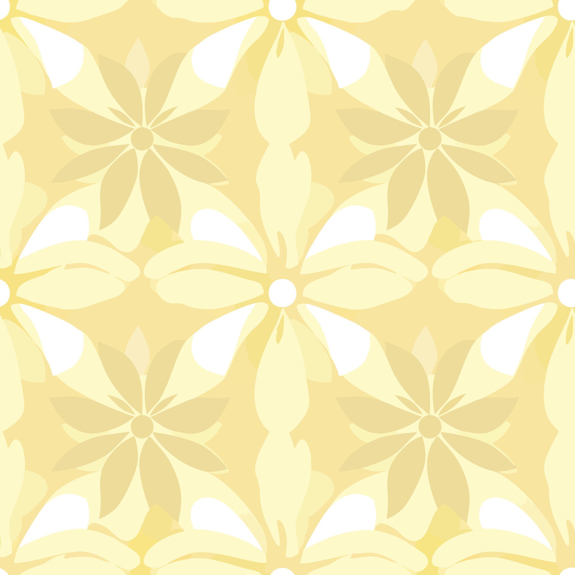 flower pattern in full bloom with a gold background Free Vector