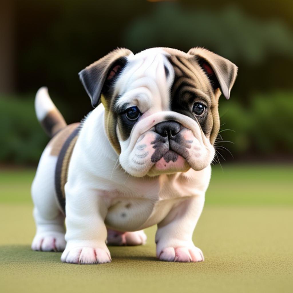 Englischer Bulldoggen Welpe, kleine by @ai_generated