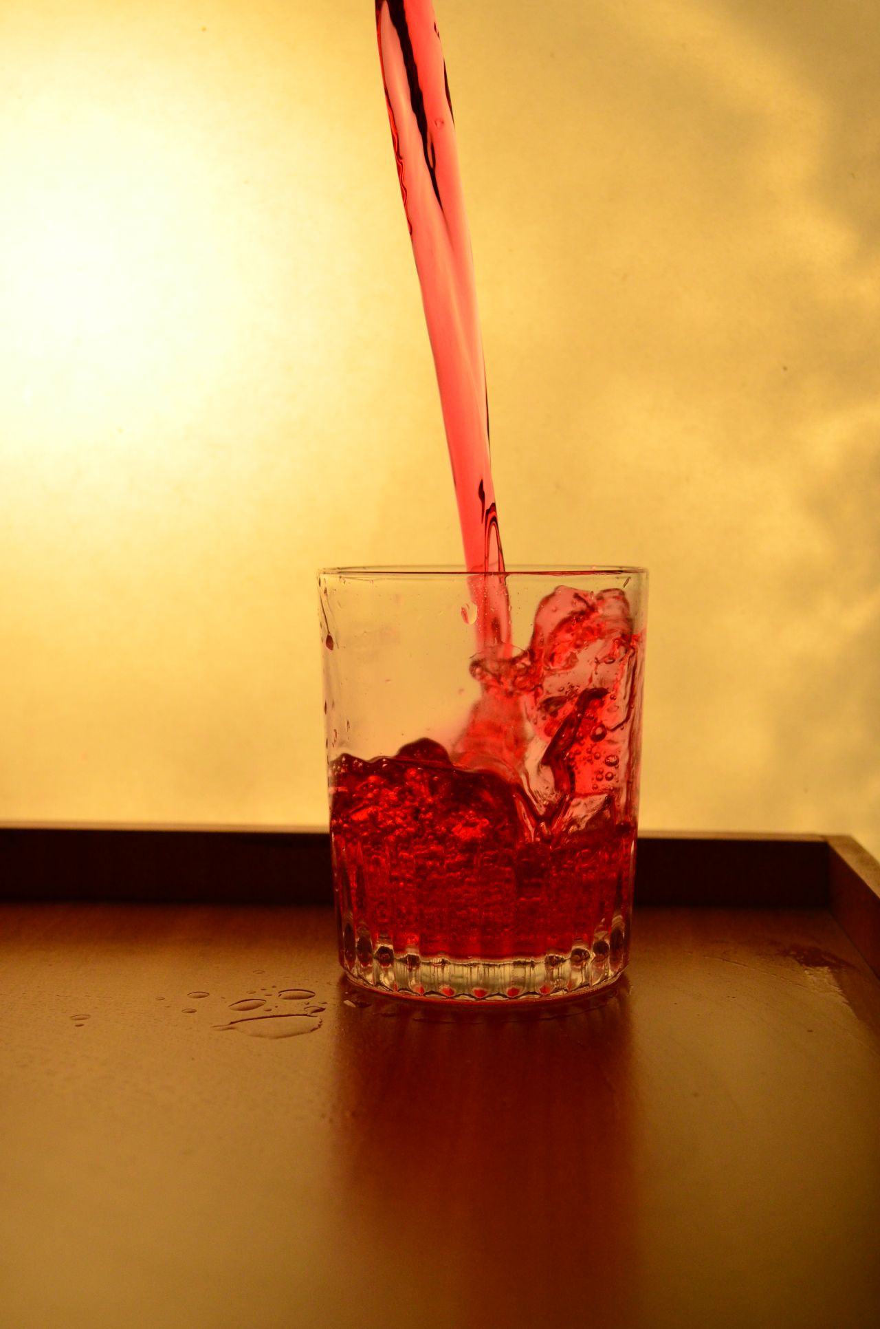 Red Juice Pour Glass Stock Free