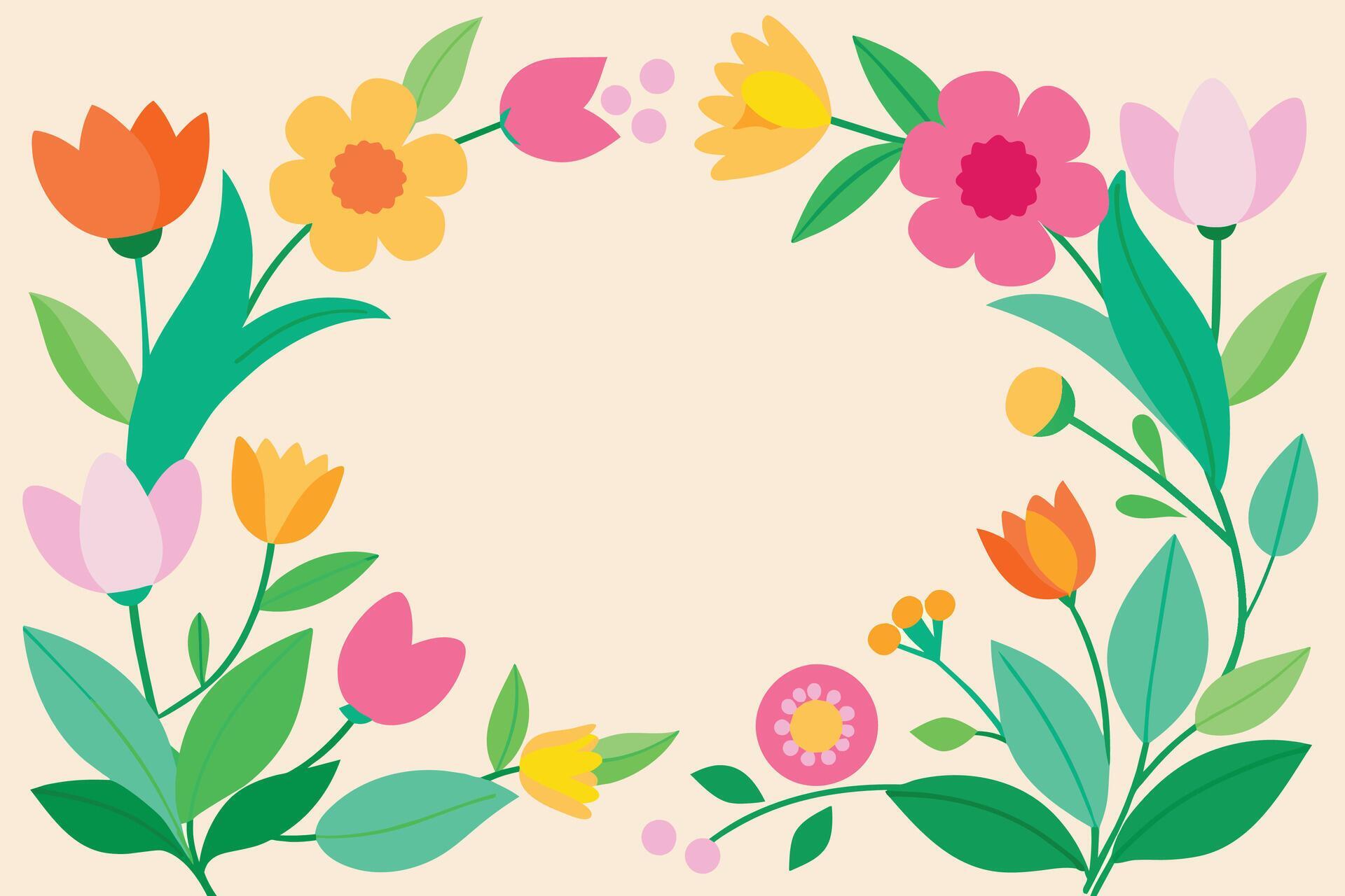 Spring Flower Frame Background Stock Free