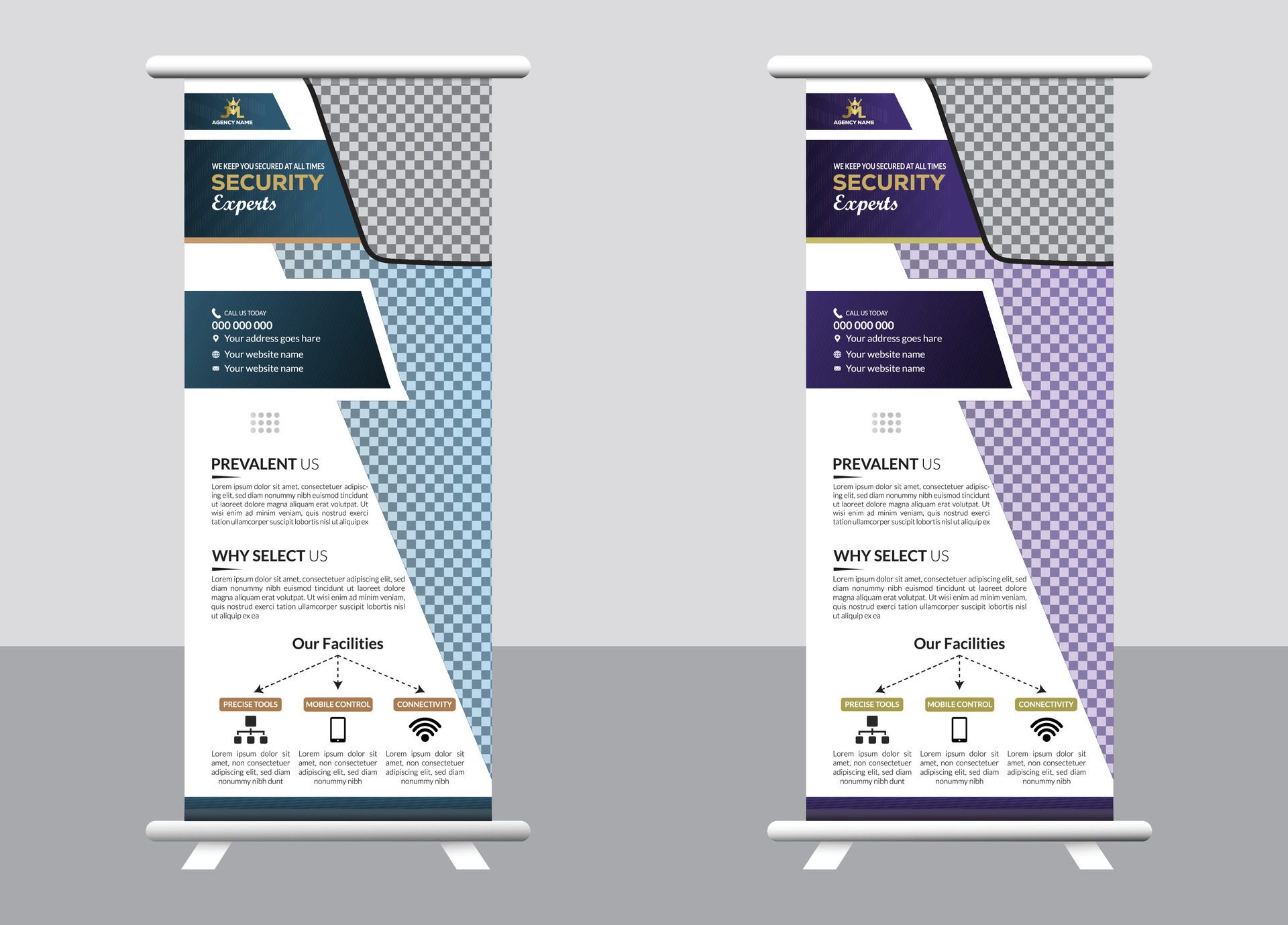 Business roll-up banner design template Free Vector