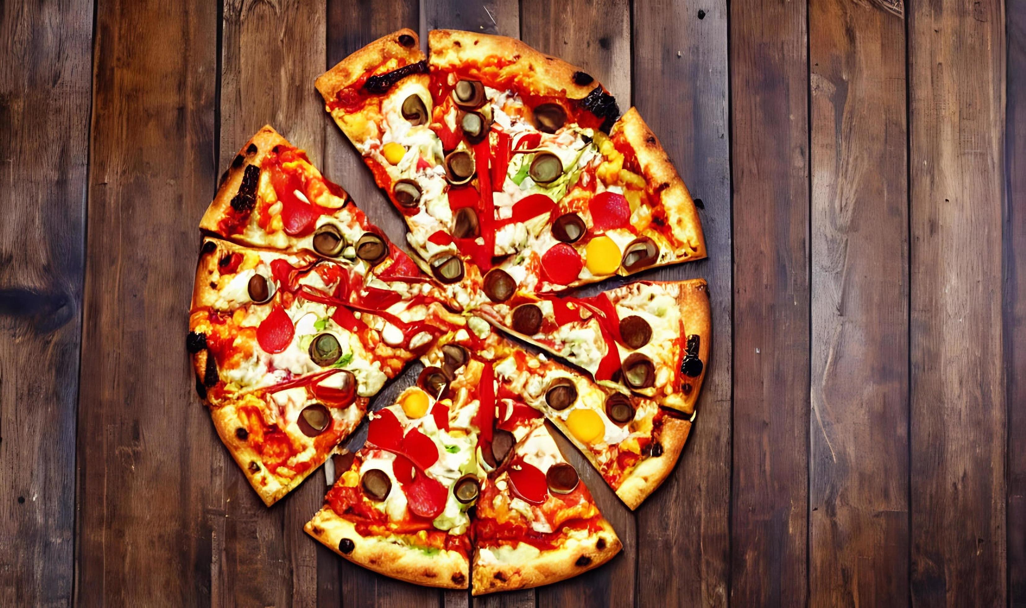 Pizza. Traditional Italian cuisine fast food. Stock Free