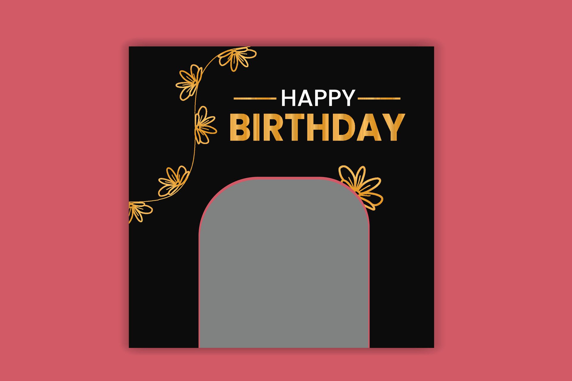 Birthday social media post, birthday banner design Free Vector