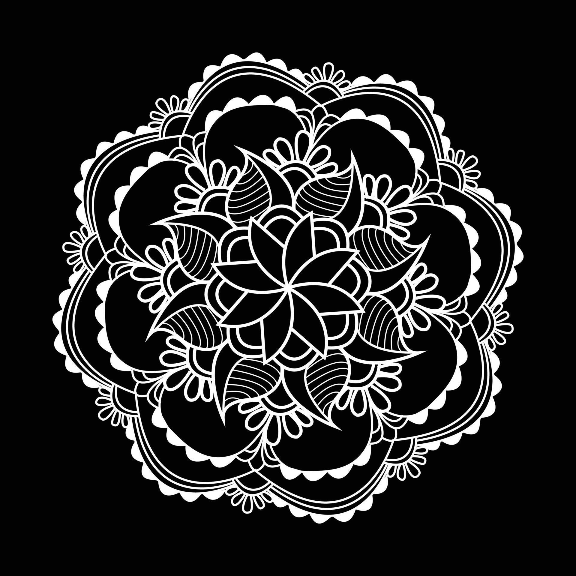 Easy circle mandala unique flower floral vector eps mandala patterns for free download Stock Free