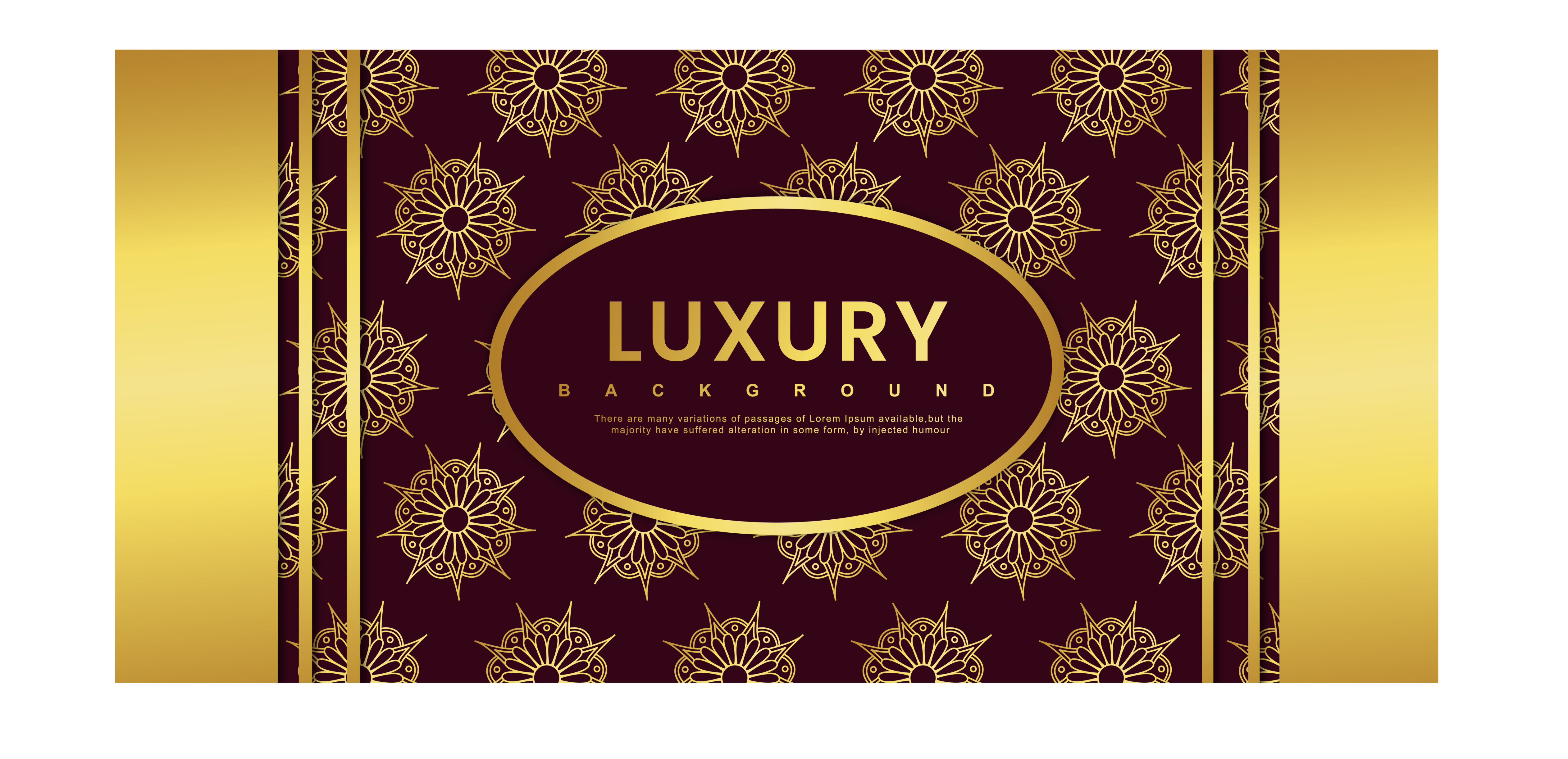 Luxury Gold and Dark Red Royal Banner Free Vector