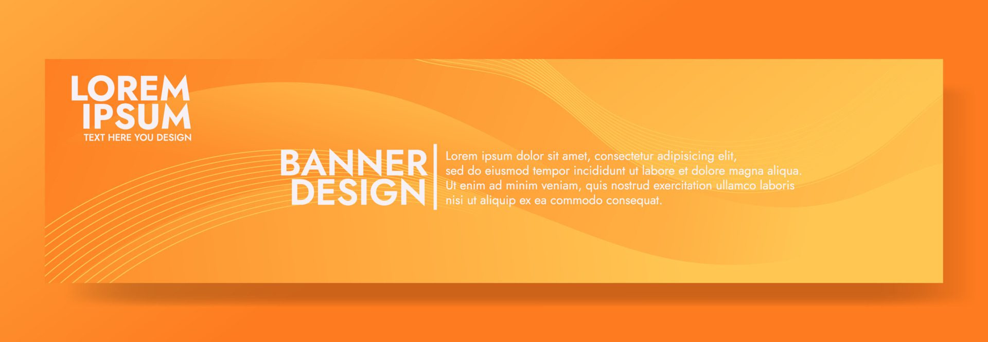 Abstract Orange Fluid Wave Banner Template Free Vector