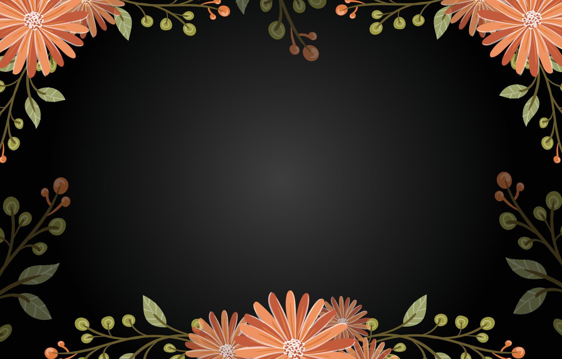 floral background on black Stock Free and Free SVG