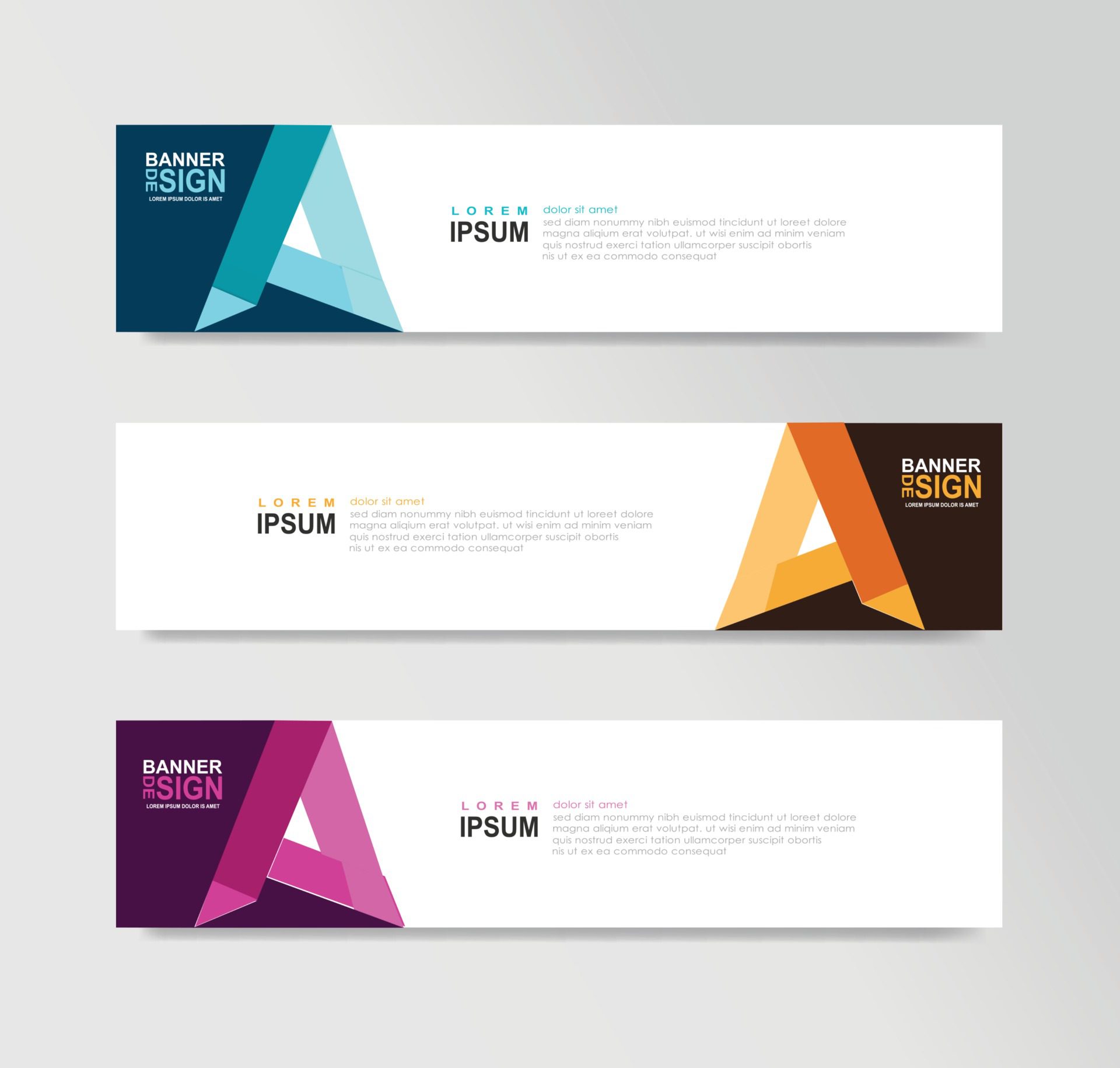 Vector Abstract Banner Design Web Template Free Vector