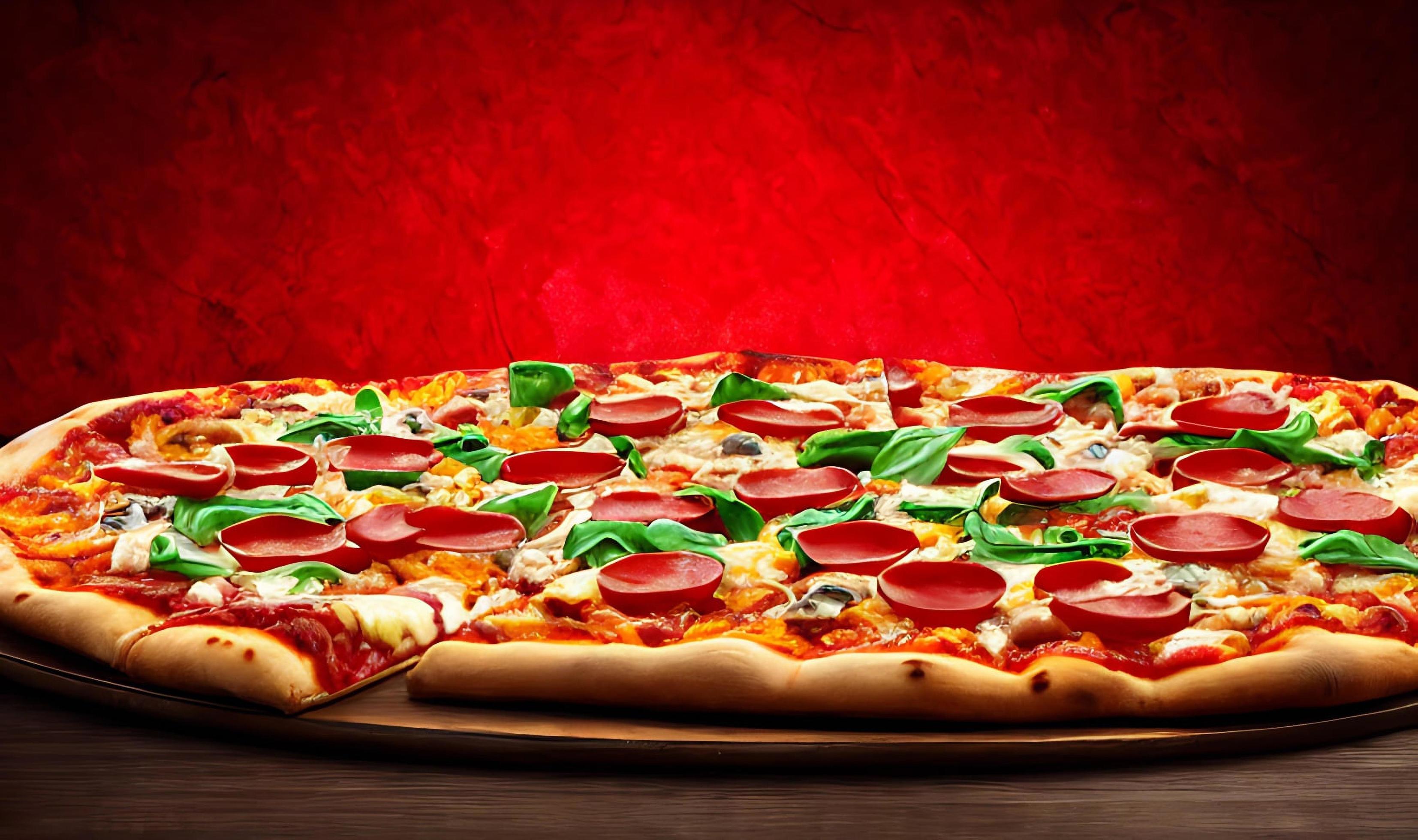 Pizza. Traditional Italian cuisine fast food. Stock Free