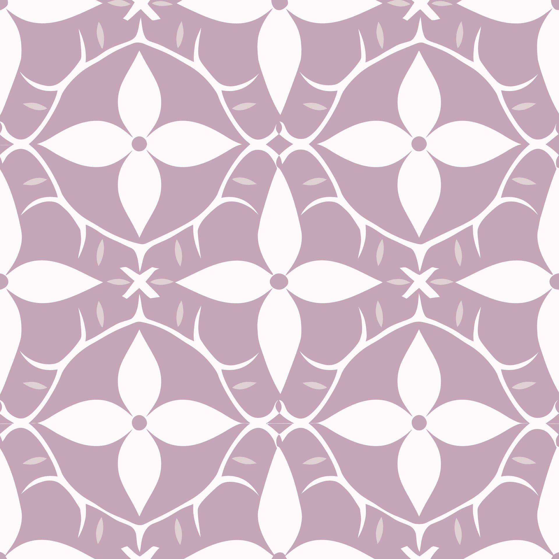 pattern of blooming leaves on a purple background Free Vector