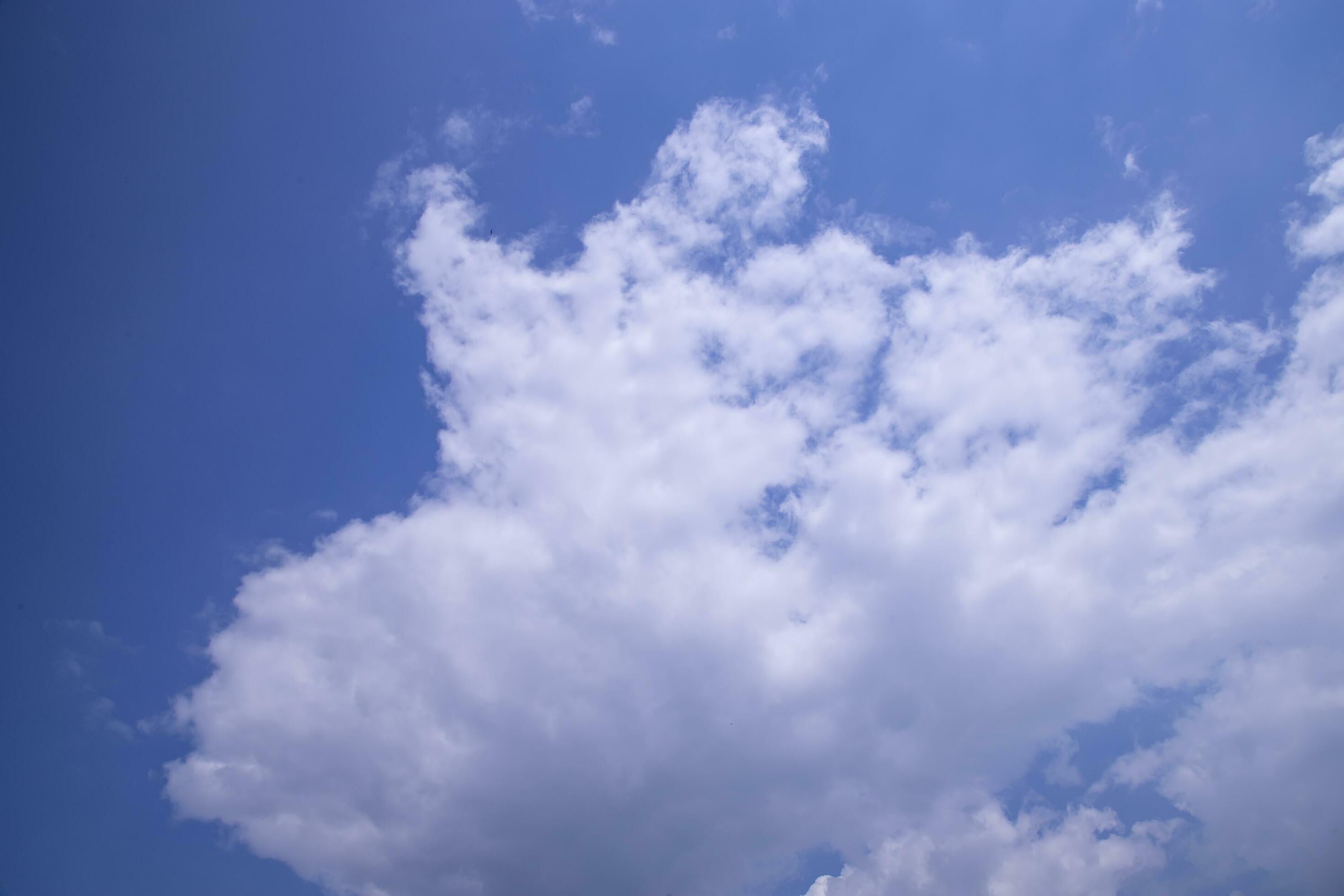 Beautiful Blue Sky With White Cloudy Dramatic Natural abstract background view Stock Free