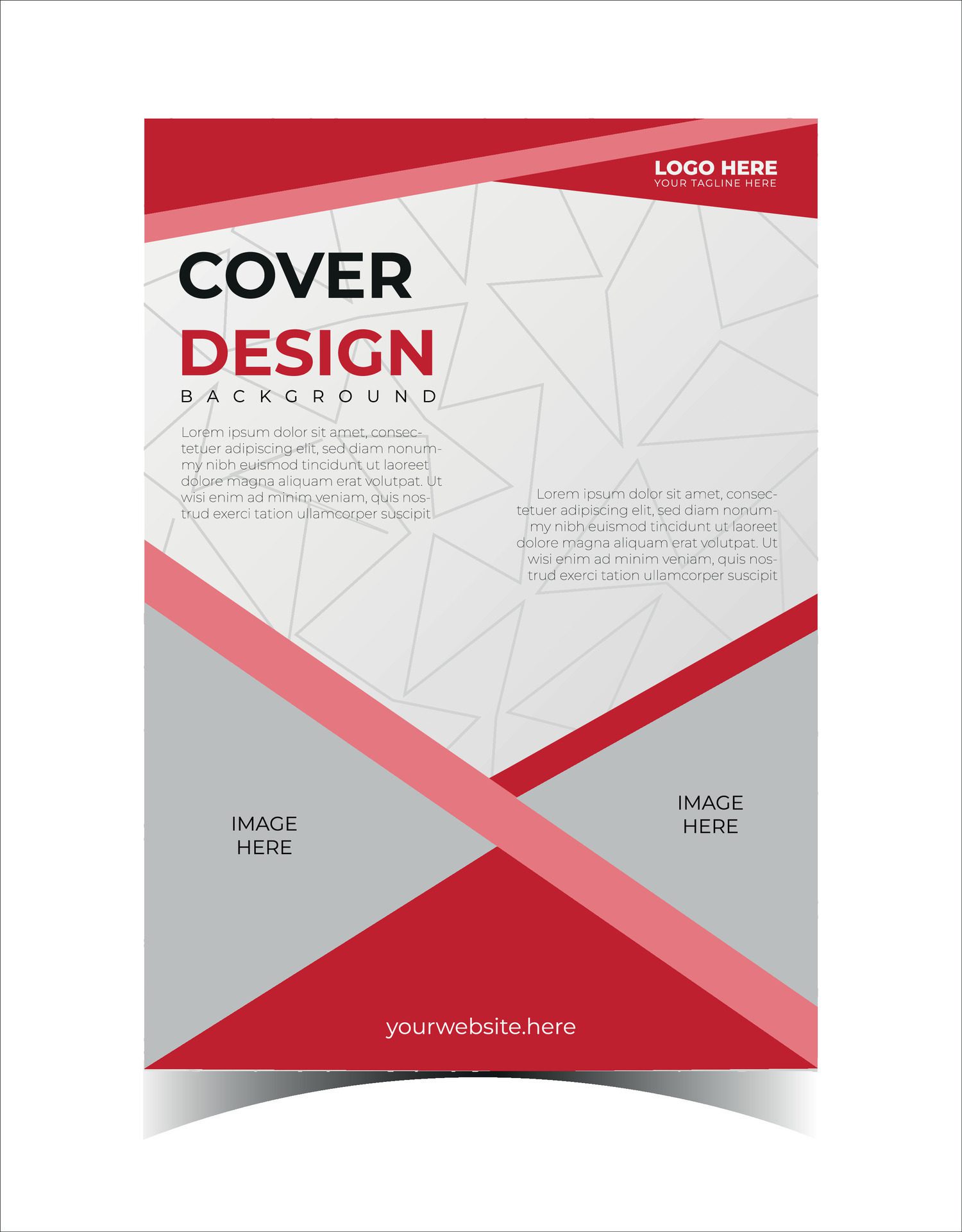 book cover design vector template in A4 size, Can be adapt to Brochure, Annual Report, Magazine,Poster, Portfolio, Flyer, Banner, Website. Free Vector and Free SVG