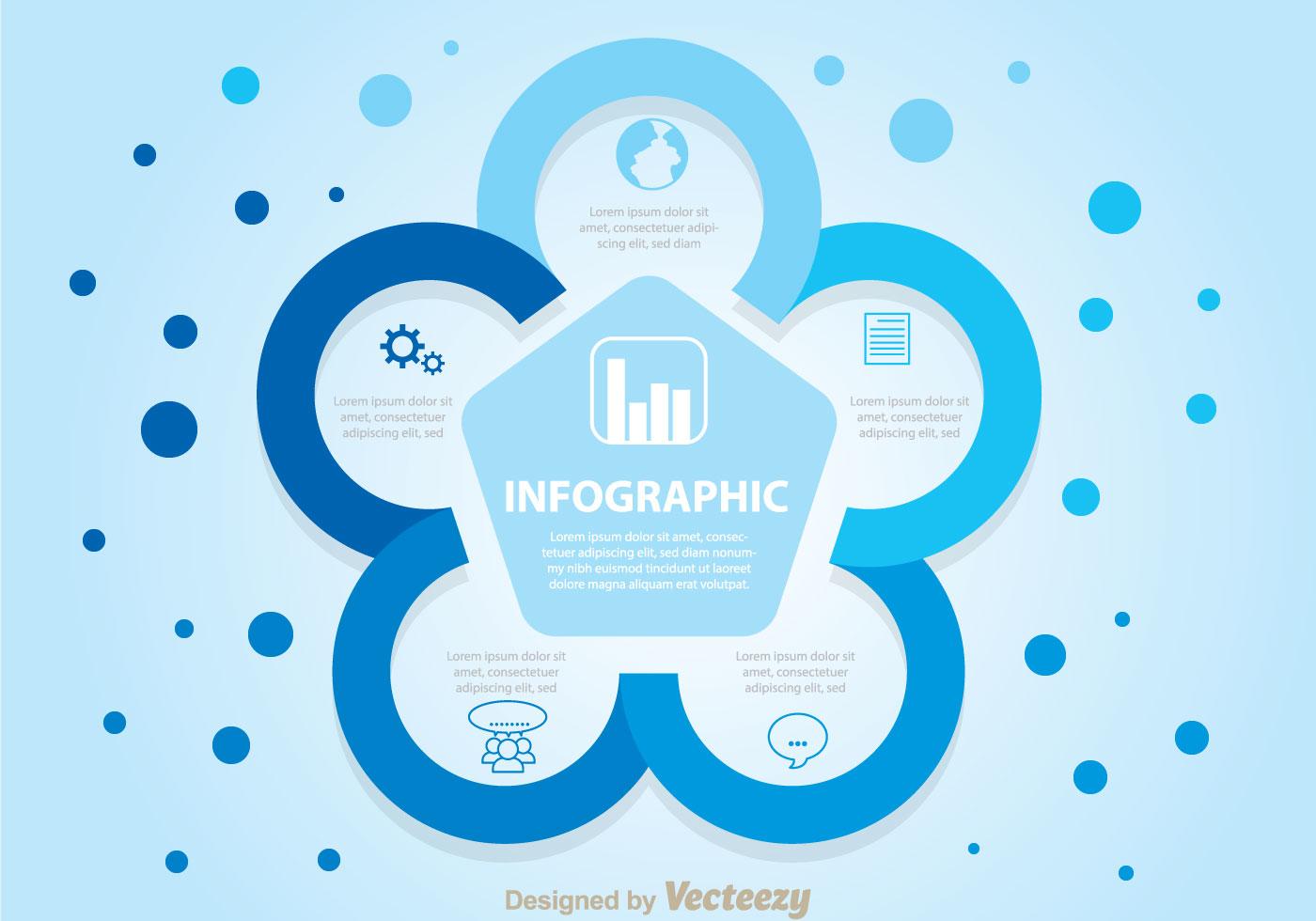 Blue Flower Venn Diagram Stock Free and Free SVG