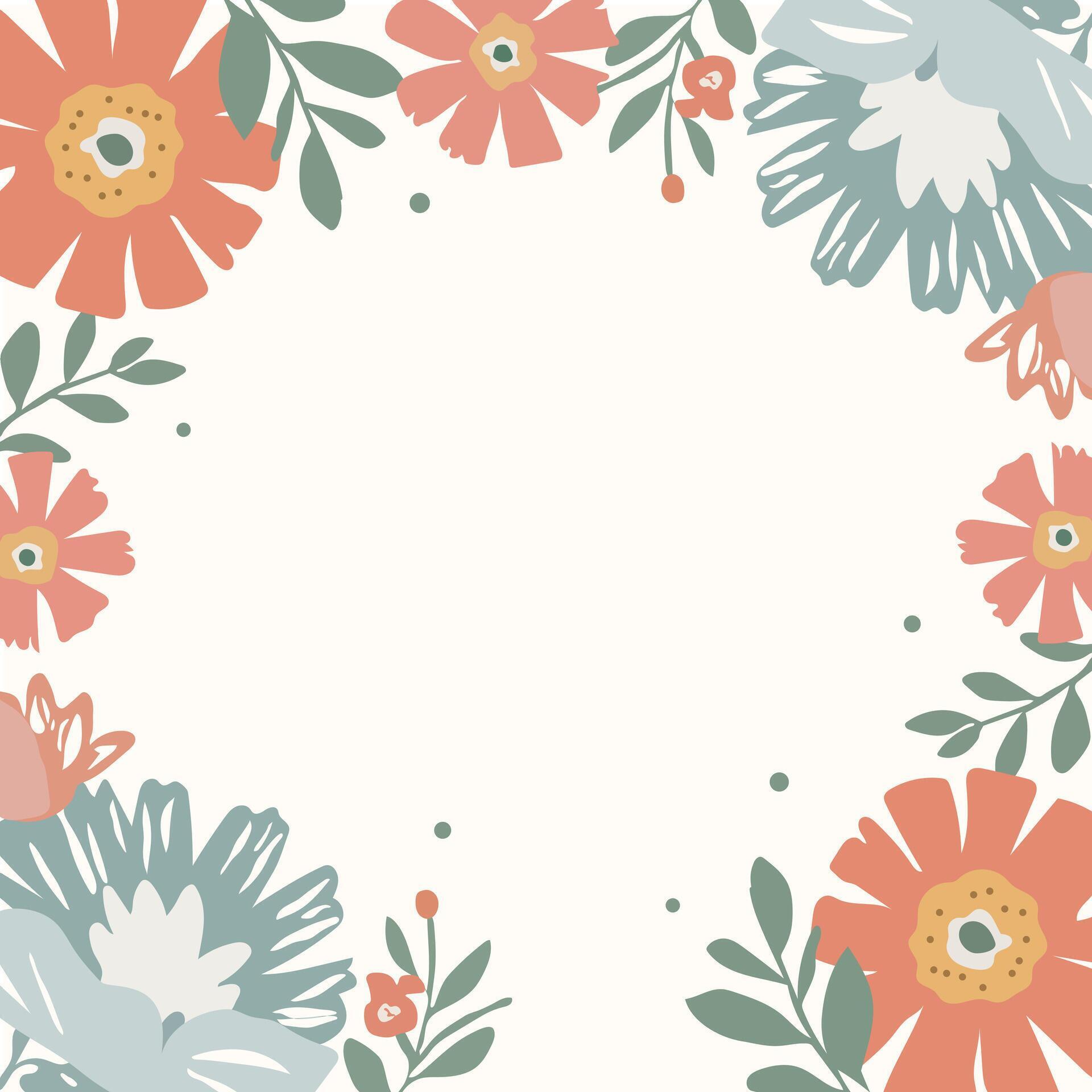 Abstract Background with flowers and bagde Stock Free