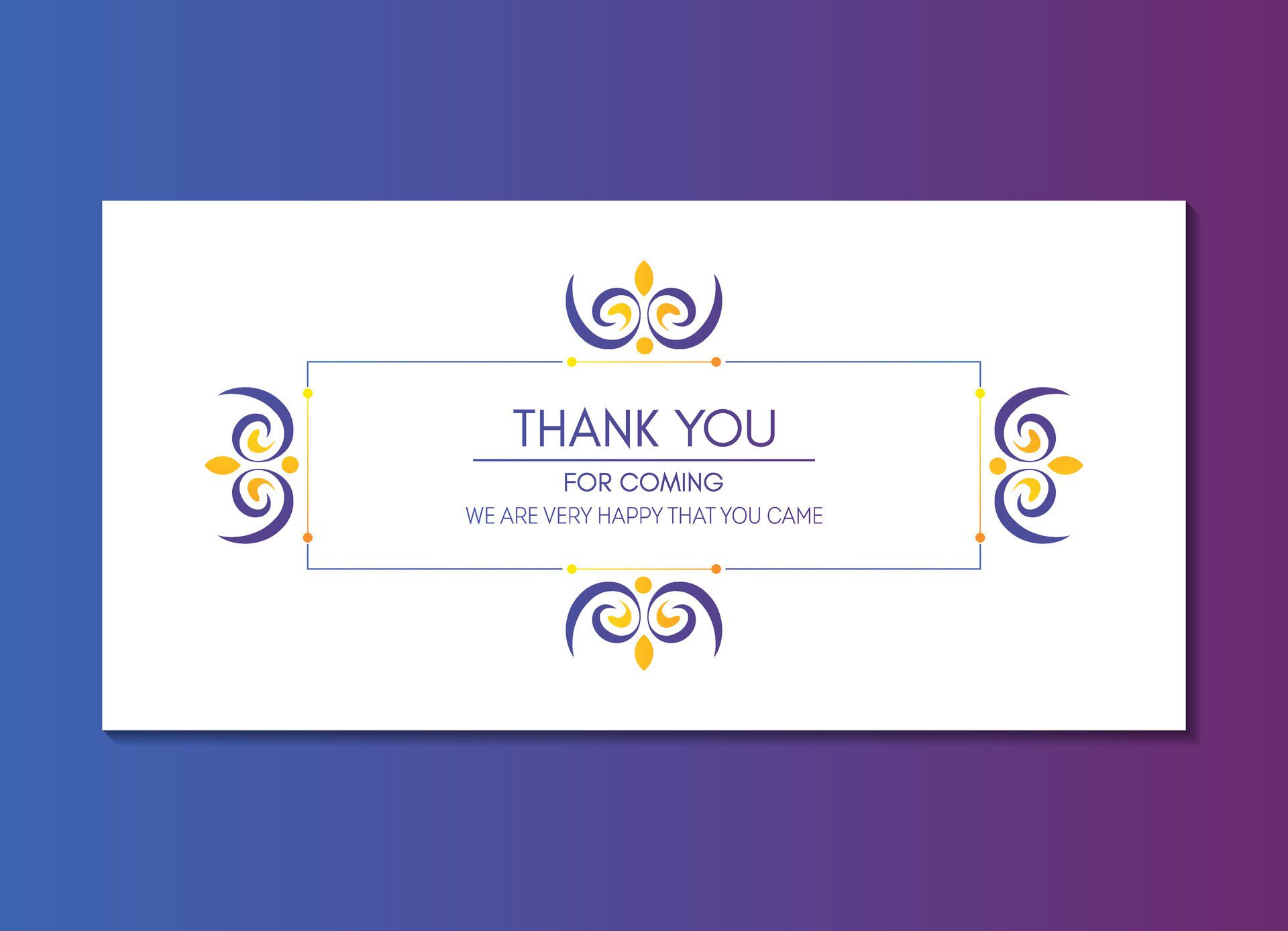 colorful patterned wedding thank you cards Free Vector