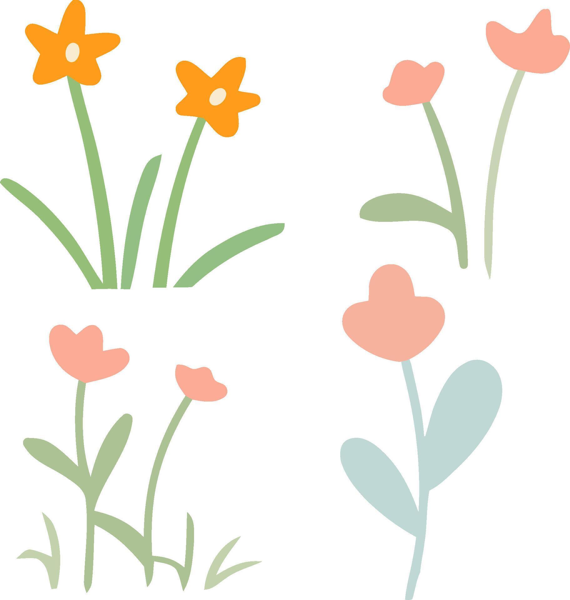 Pastel Doodle Flower Stock Free