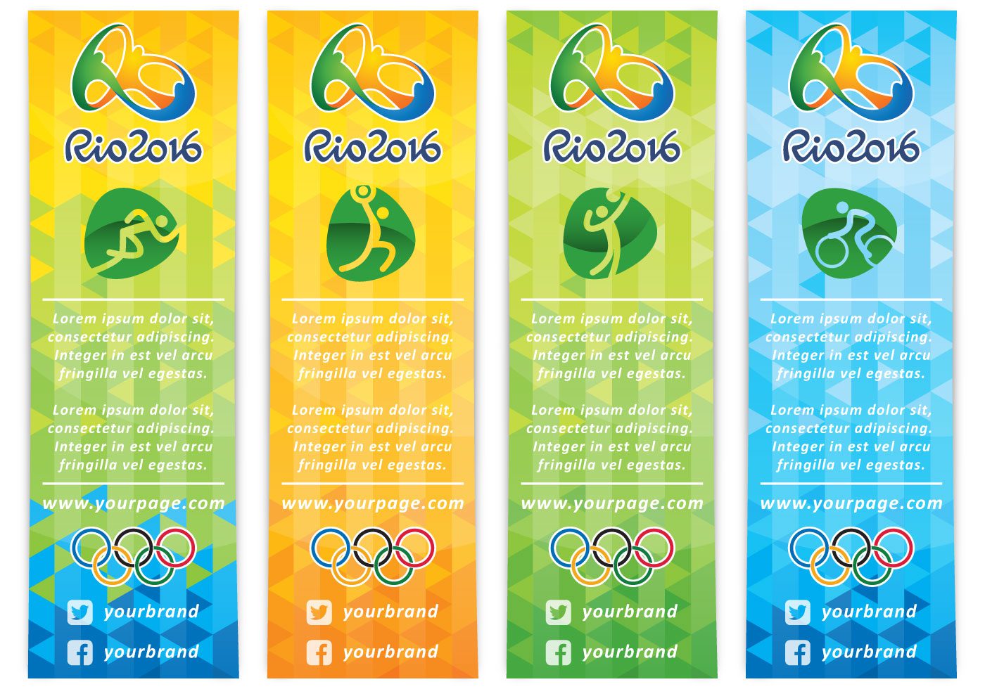 Vertical Olympic Banner Vectors Free Vector and Free SVG