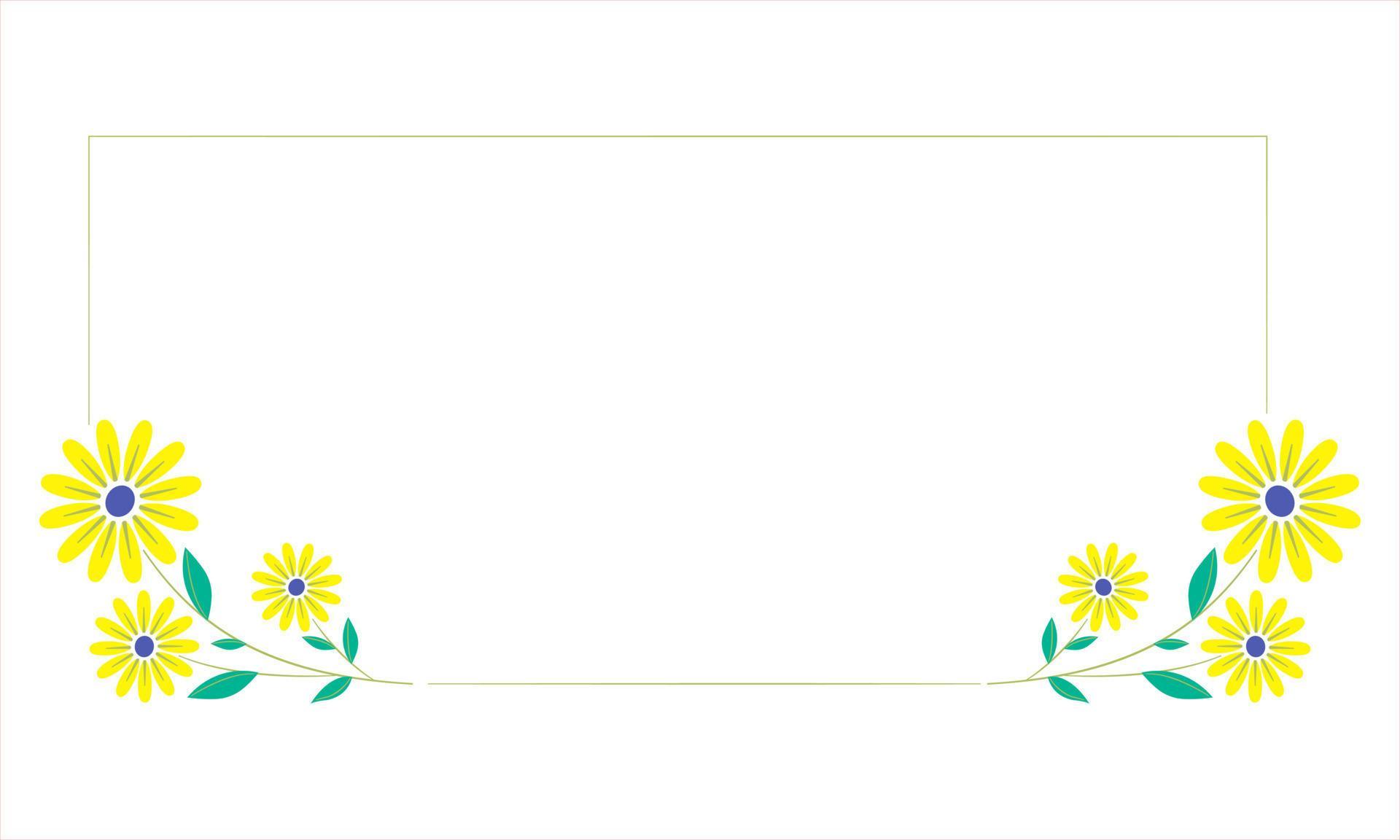 Set a floral border with a wreath of green leaves and yellow flowers for a wedding card, a greeting card, or decorative artwork. Stock Free and Free SVG