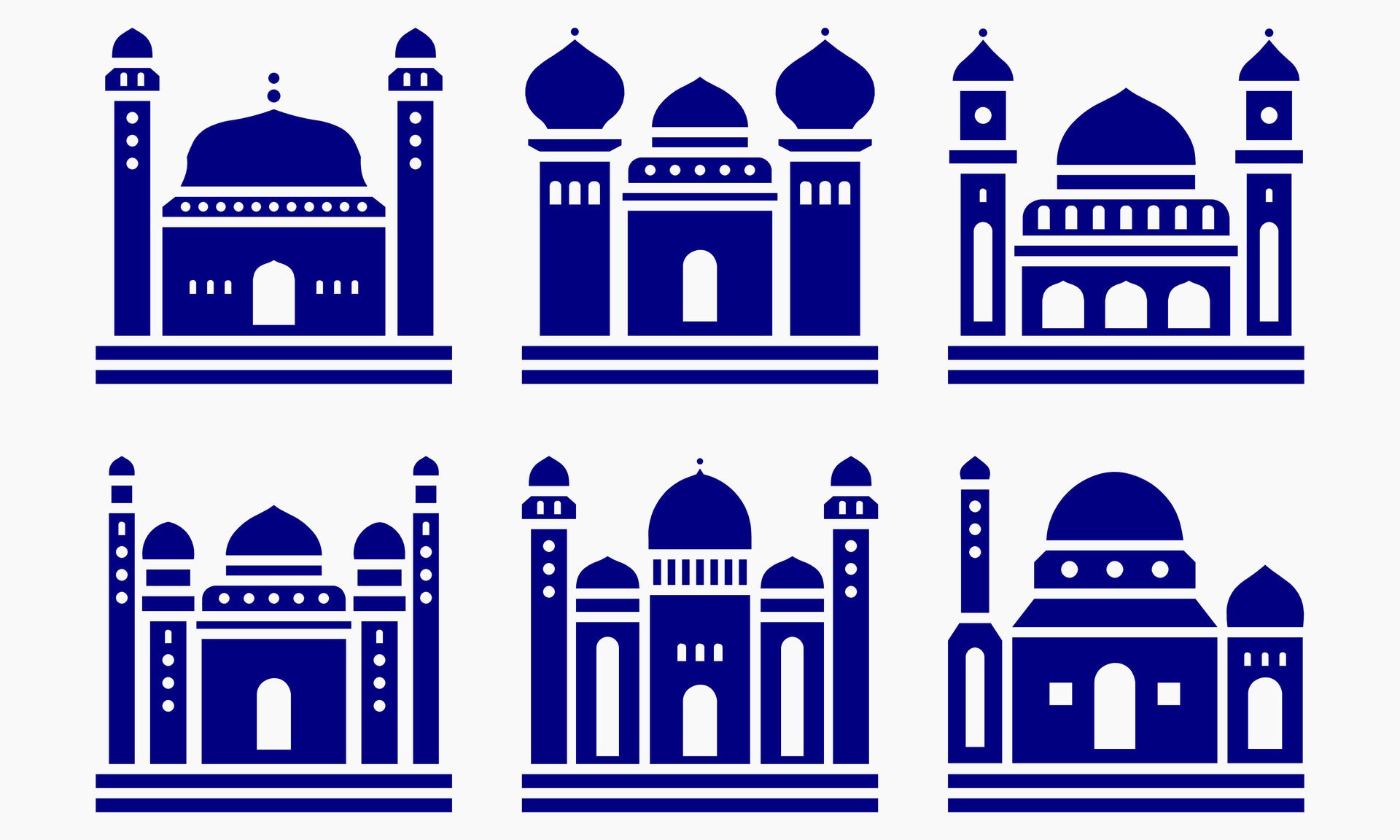 Mosque muslim pattern for decoration, background, panel, and cnc cutting Free Vector