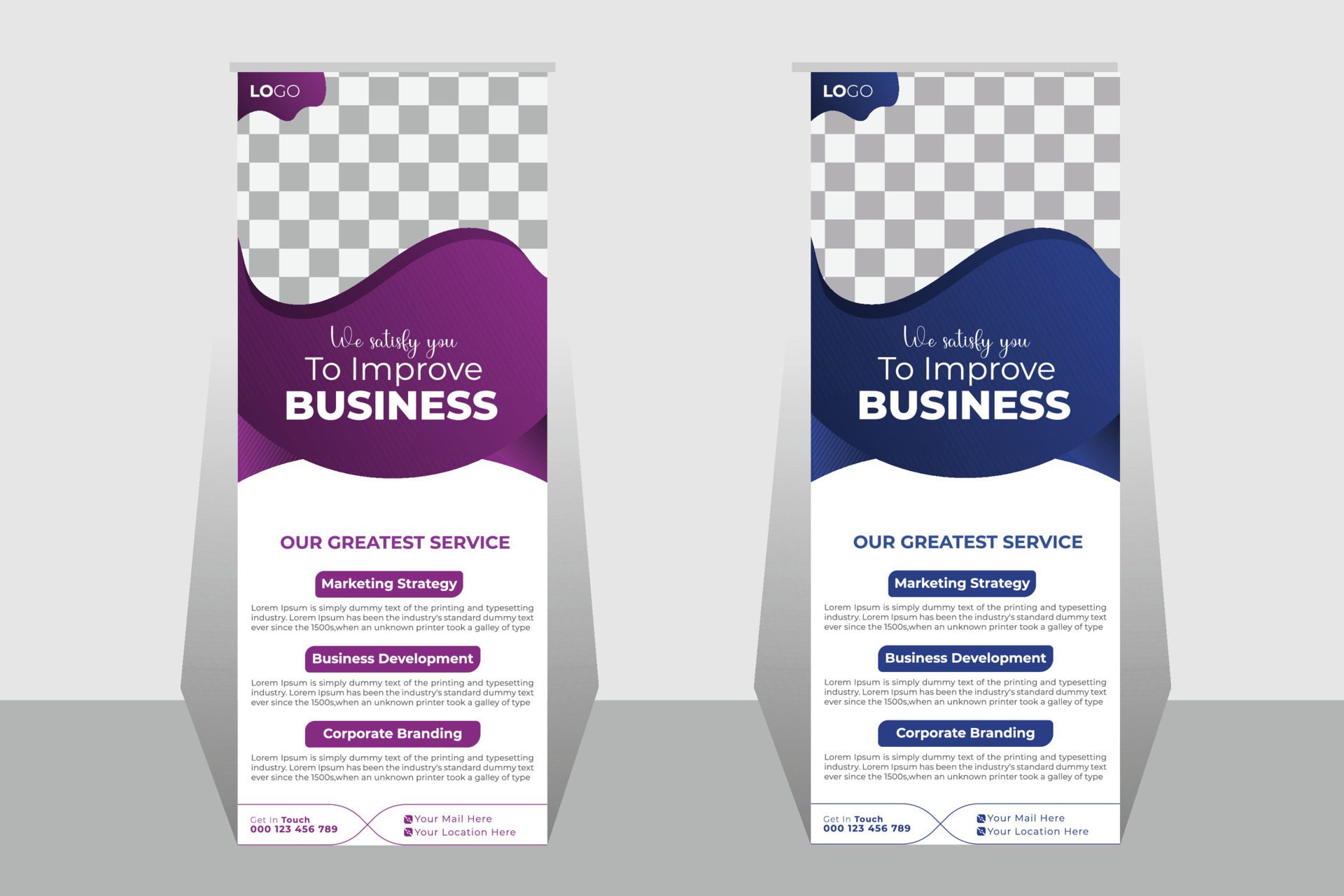 Rollup banner for business Free Vector