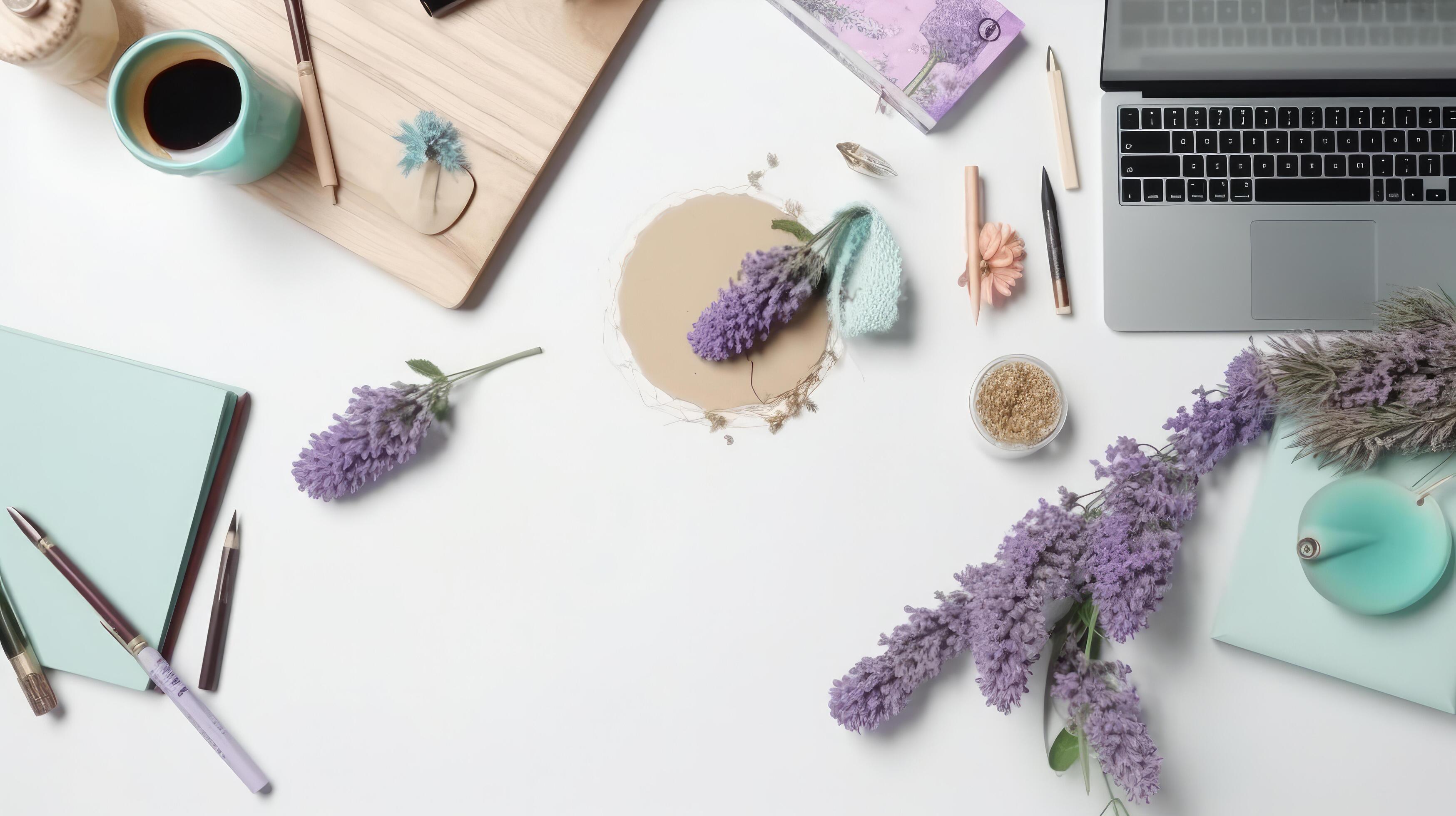 Lavender flower background. Illustration Stock Free