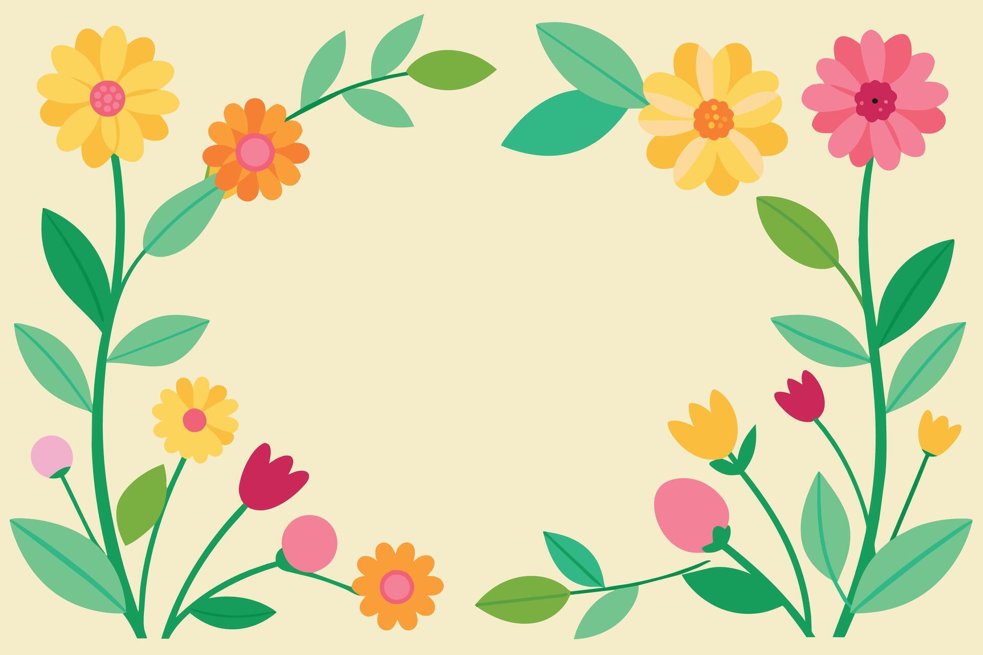 Spring Flower Frame Background Stock Free