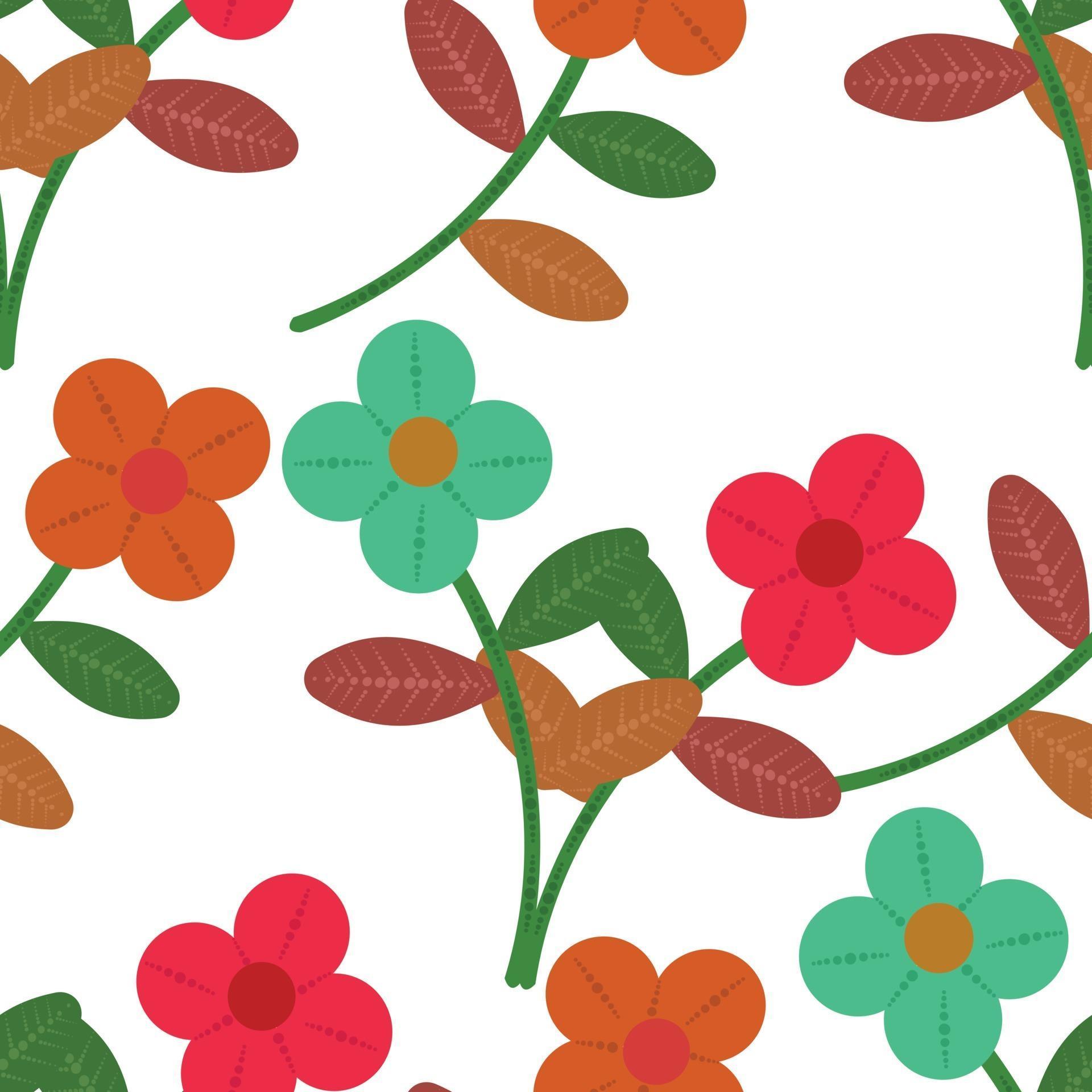 flower cute seamless pattern background Stock Free