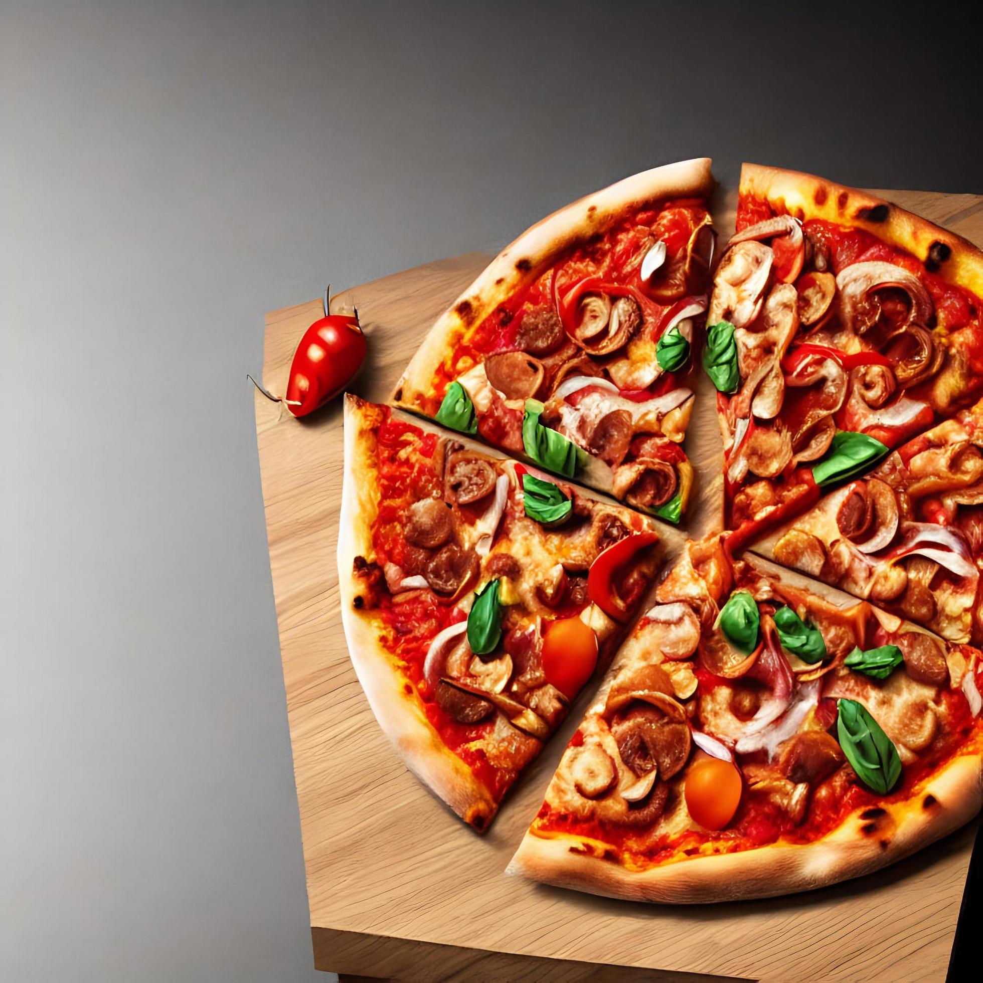 Pizza. Traditional Italian cuisine fast food. Stock Free