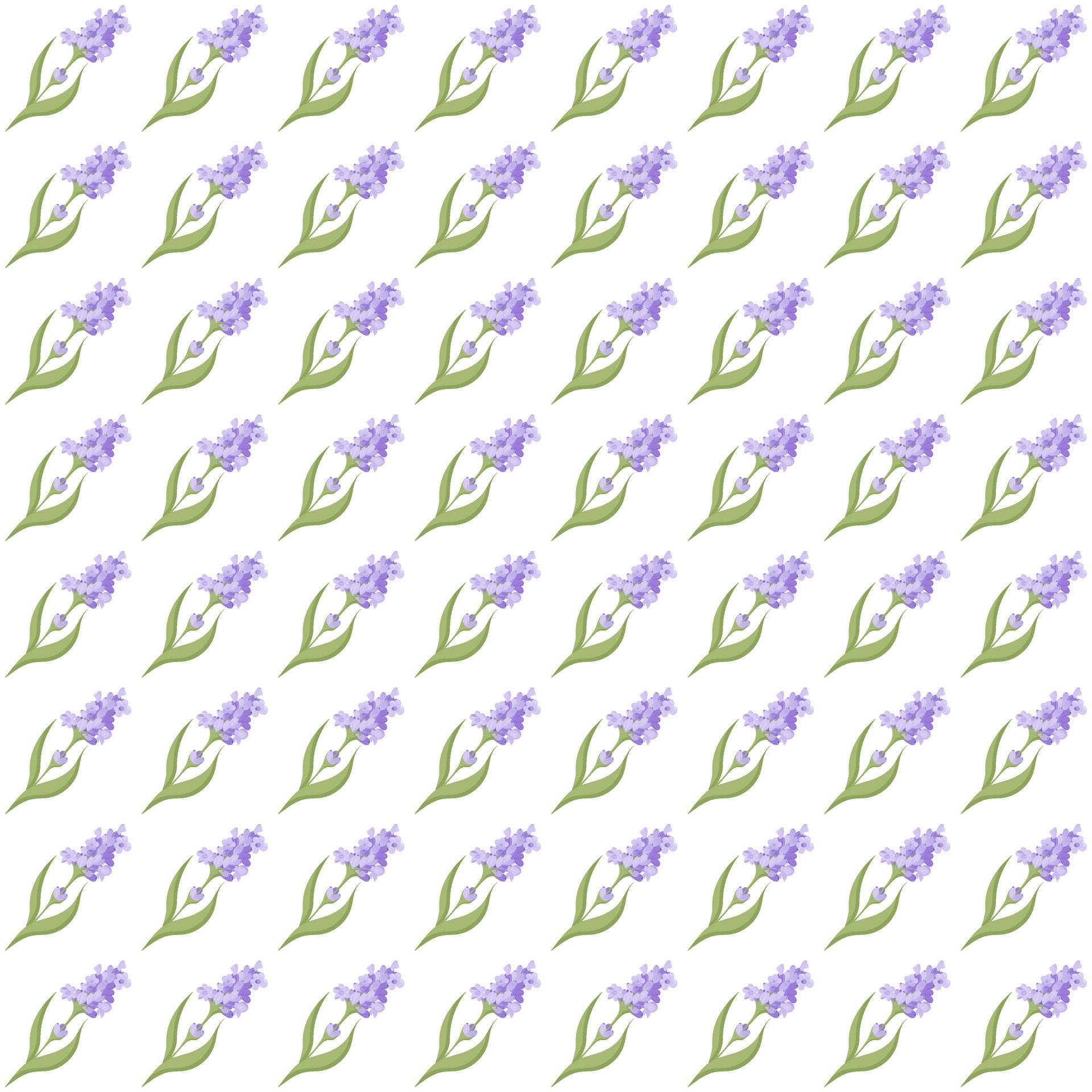 A sprig of lavender. Purple flower. Seamless pattern. illustration. Free Vector