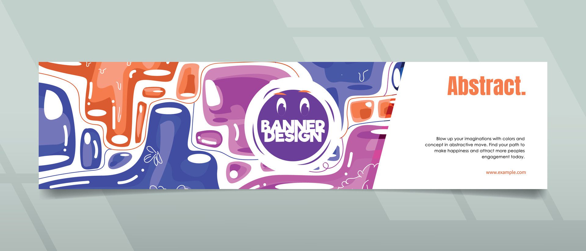 Creative Banner Design with Modern art concpet Free Vector