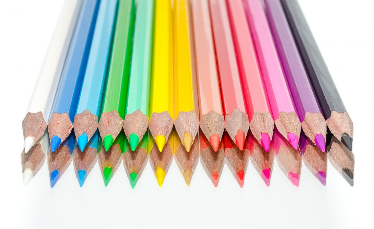 Pencils in a row Stock Free