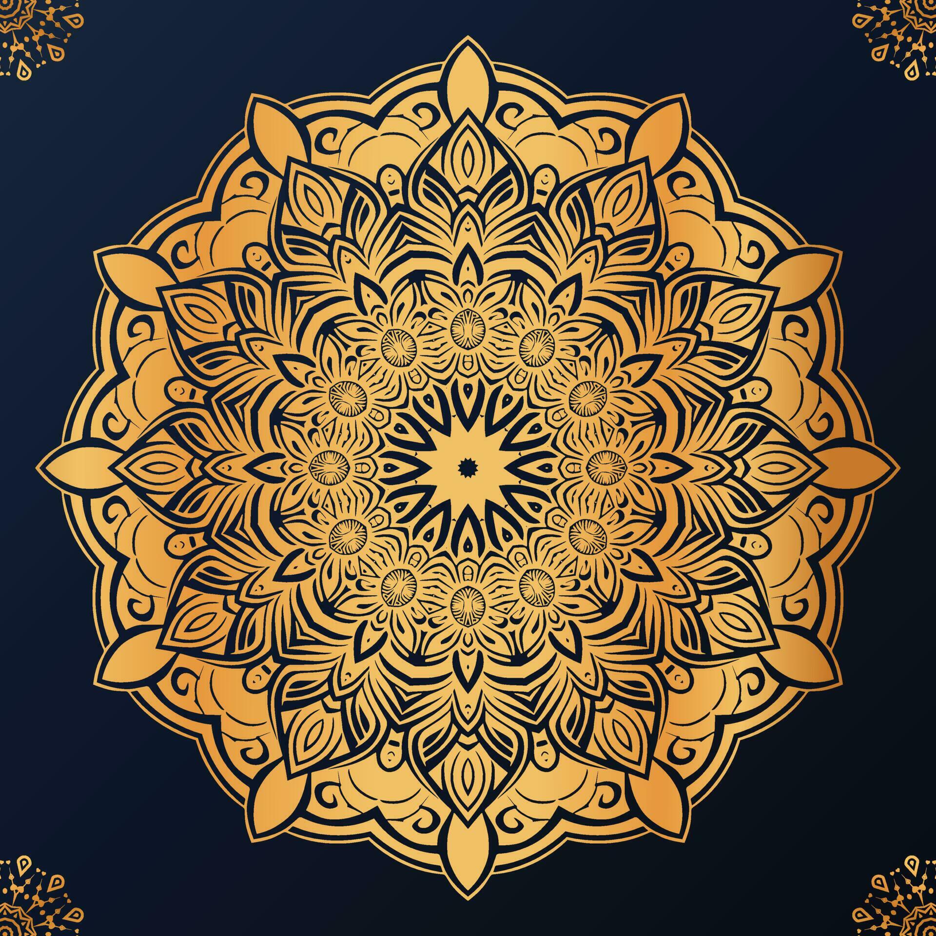 Vector flower luxury mandala background arabesque style Stock Free and Free SVG