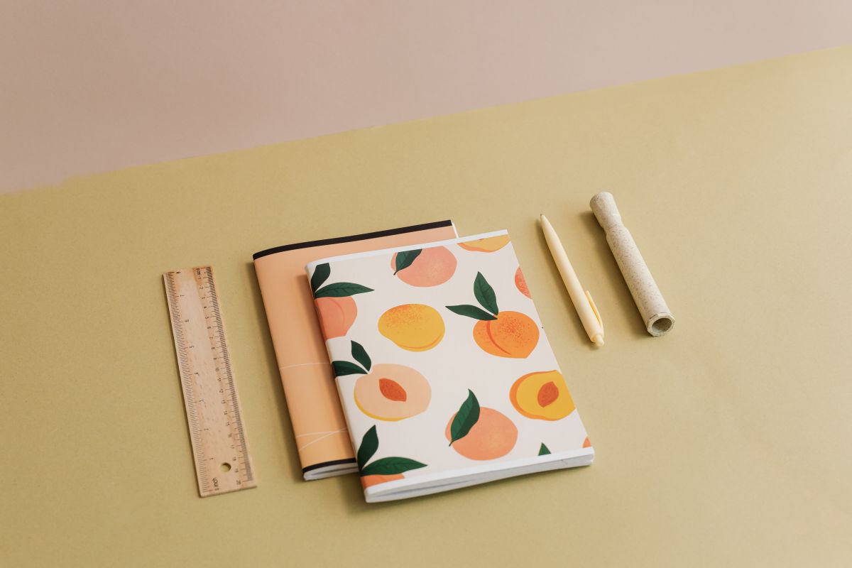 Pastel and Minimalist Stationery Aesthetic Collection: Modern Desk Accessories and School Supplies Stock Free