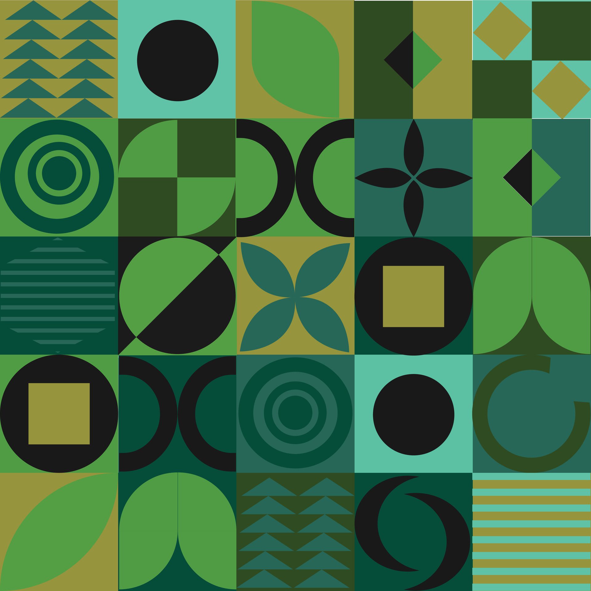 Premium geometric bauhaus pattern design Free Vector